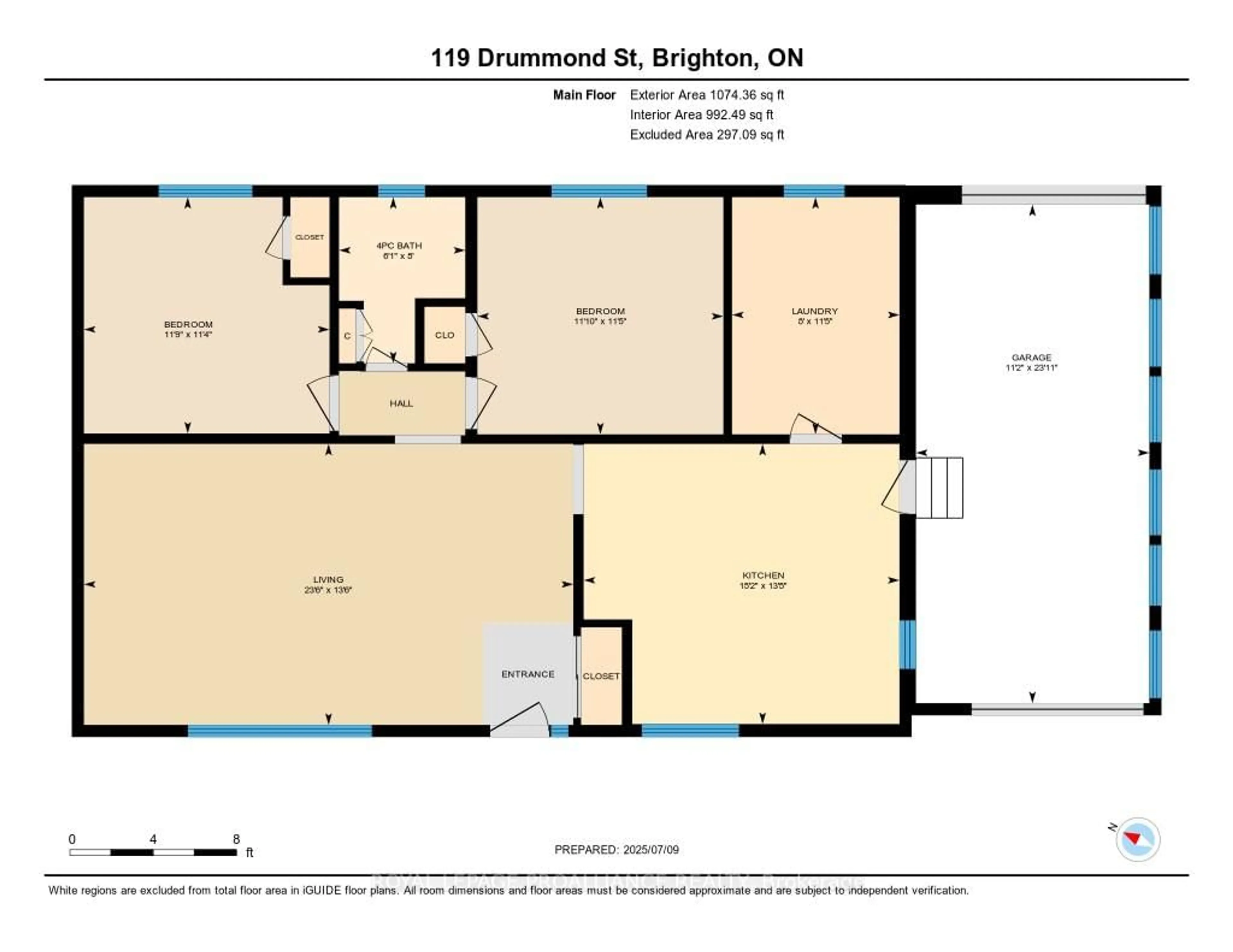 Floor plan for 119 Drummond St, Brighton Ontario K0K 1H0