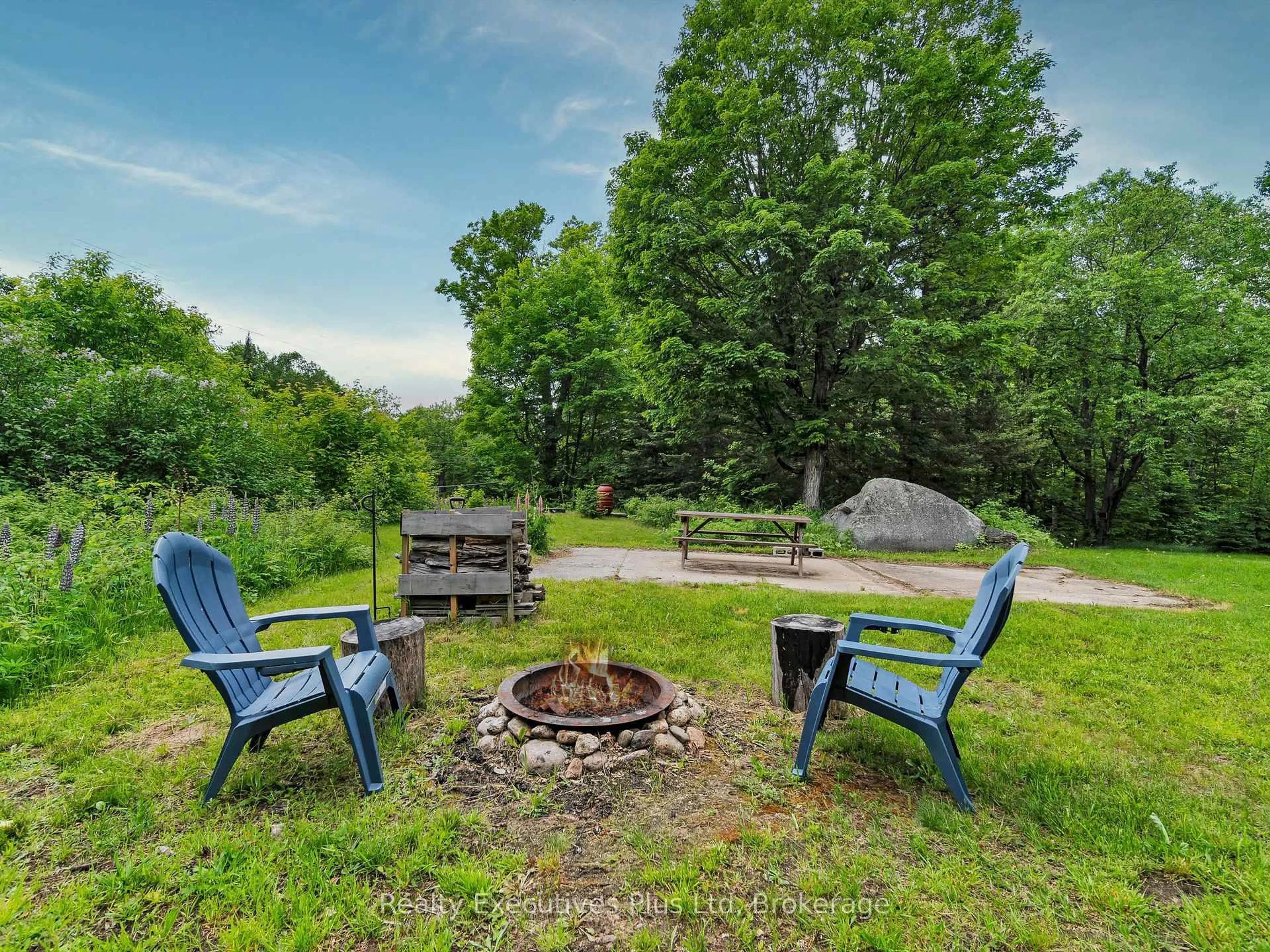 Patio, forest/trees view for 1908 Eagle Lake Rd, Machar Ontario P0A 1X0