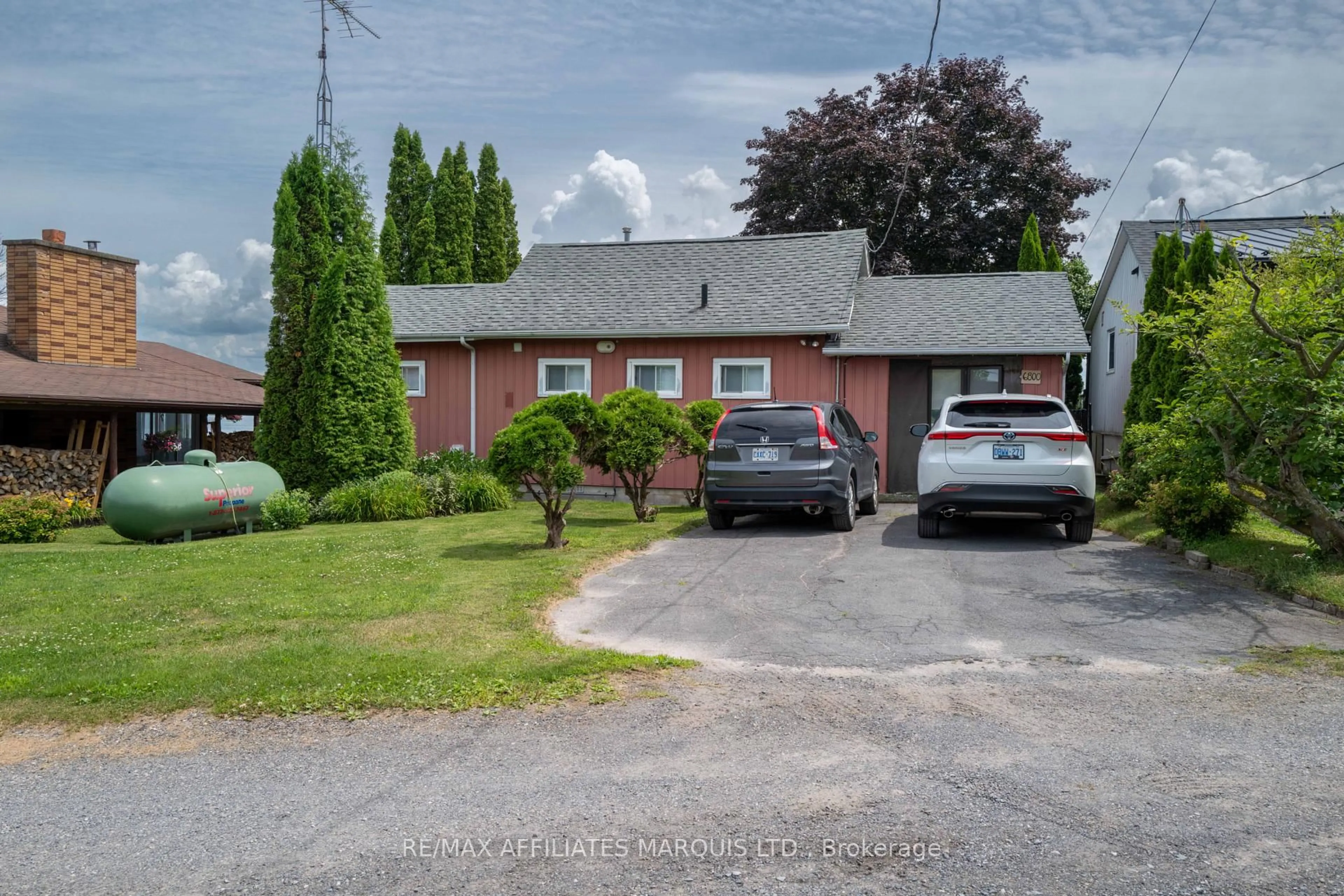 A pic from outside/outdoor area/front of a property/back of a property/a pic from drone, street for 6800 St. Francis Lane, South Glengarry Ontario K0C 2E0