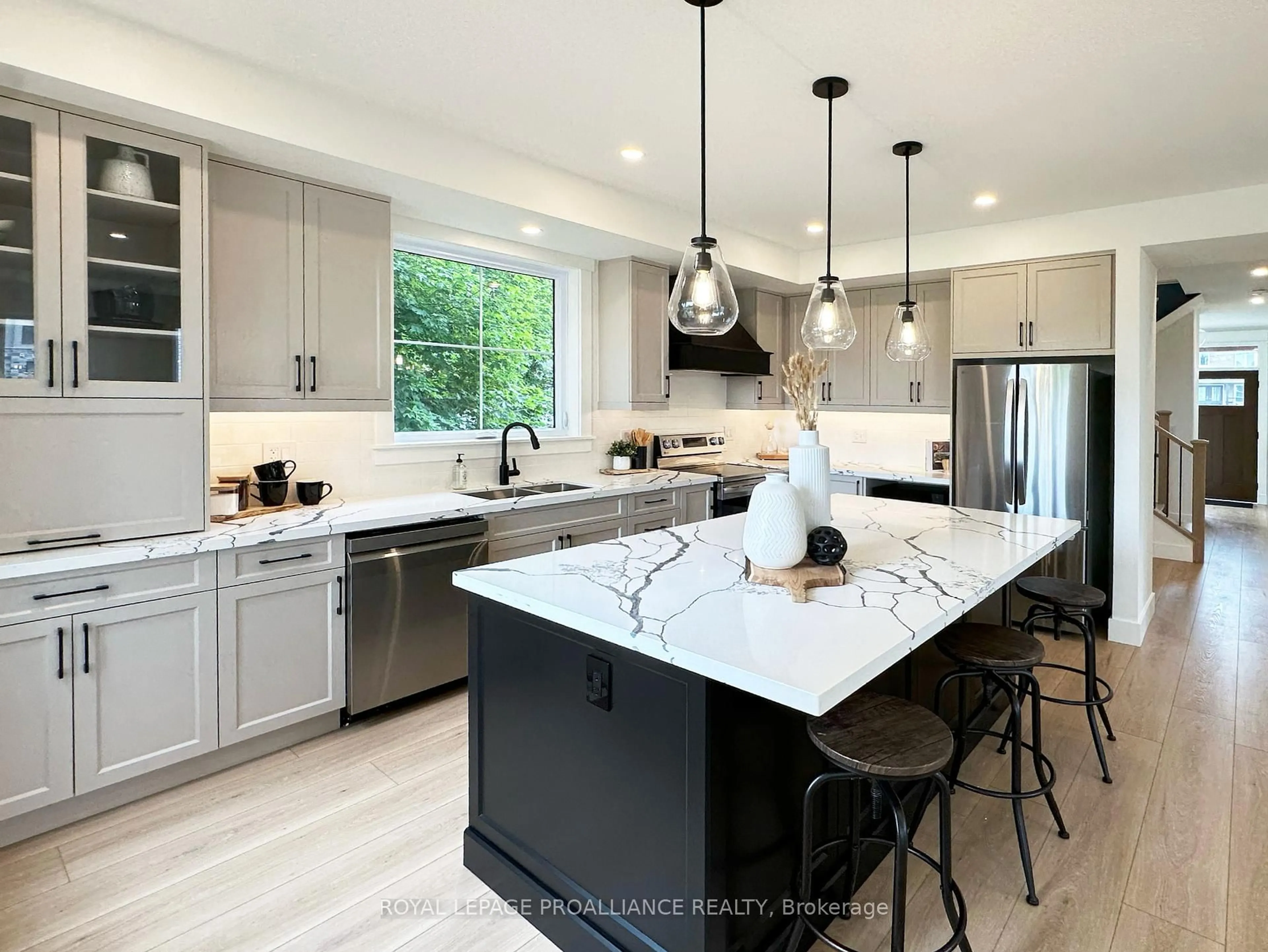 Contemporary kitchen, ceramic/tile floor for 260 Durham St, Cramahe Ontario K0K 1S0