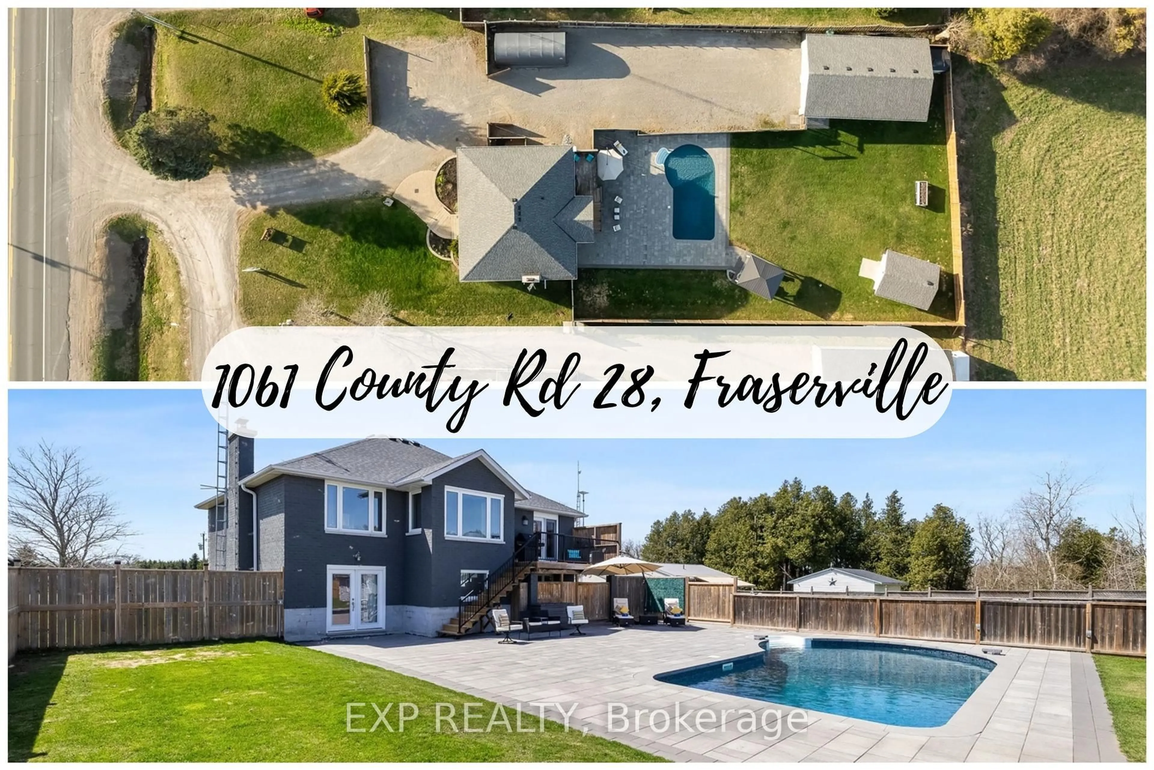 A pic from outside/outdoor area/front of a property/back of a property/a pic from drone, street for 1061 County 28 Rd, Otonabee-South Monaghan Ontario K0L 1V0