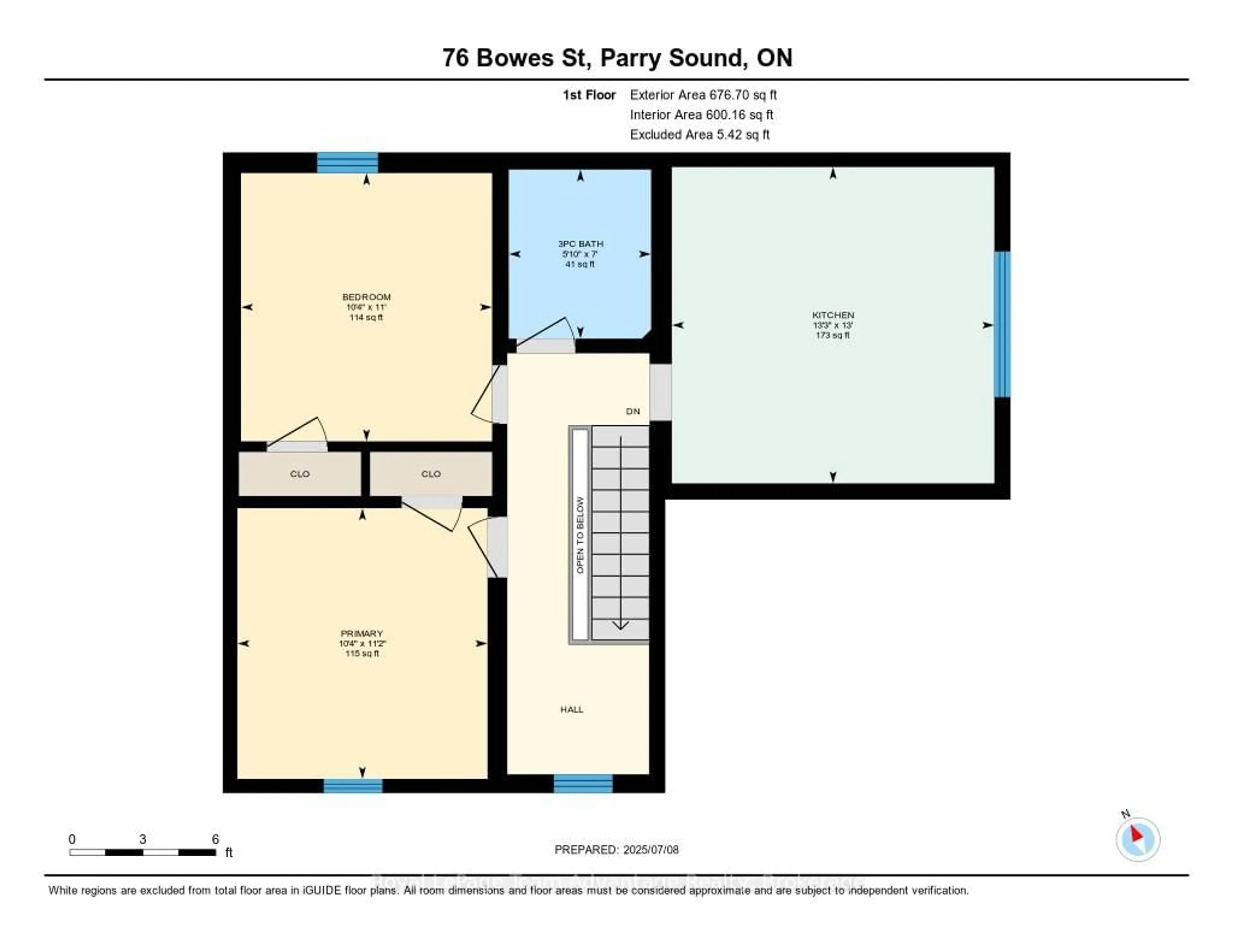 Floor plan for 76 Bowes St, Parry Sound Ontario P2A 2L7