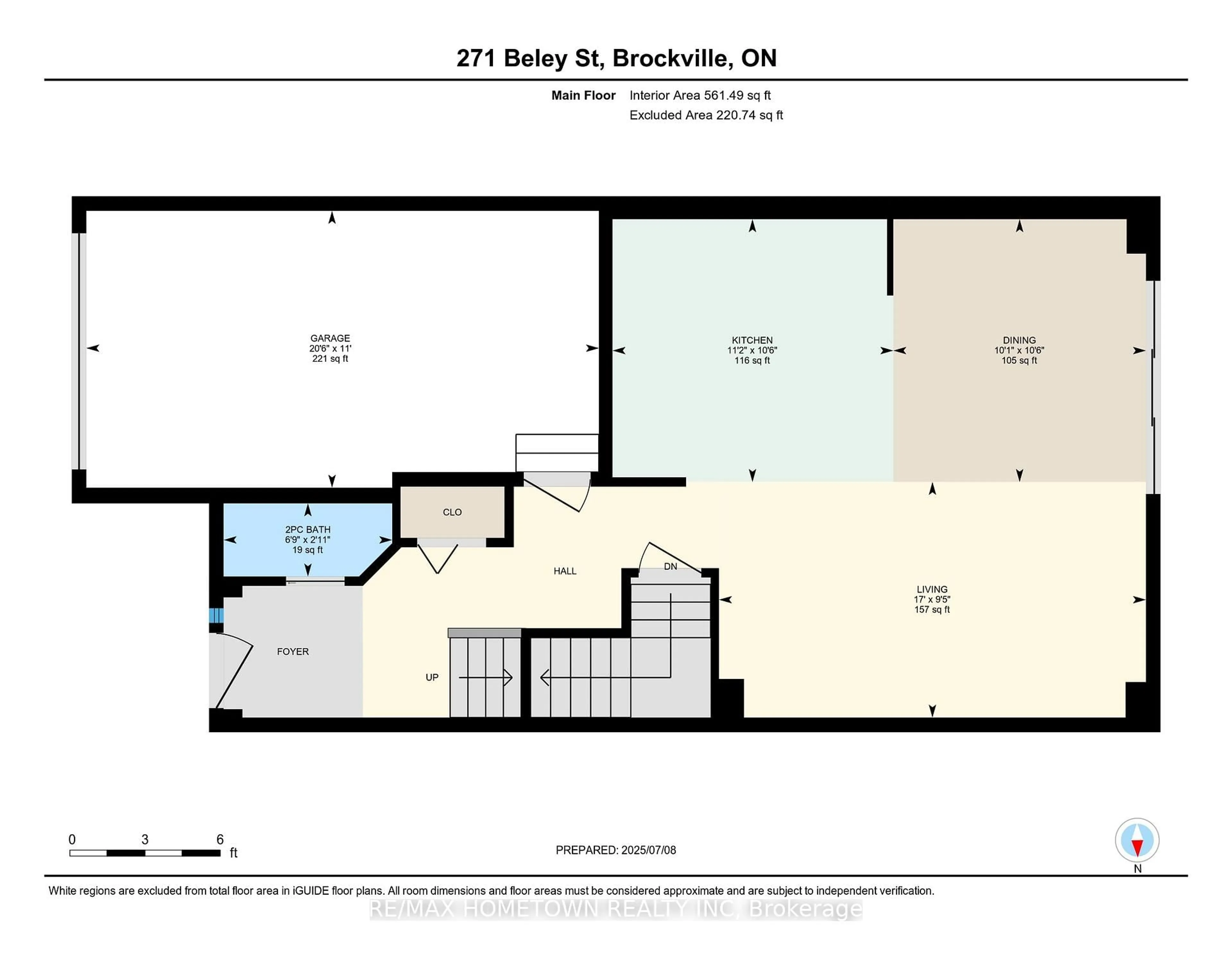 Floor plan for 271 Beley St, Brockville Ontario K6V 7M8