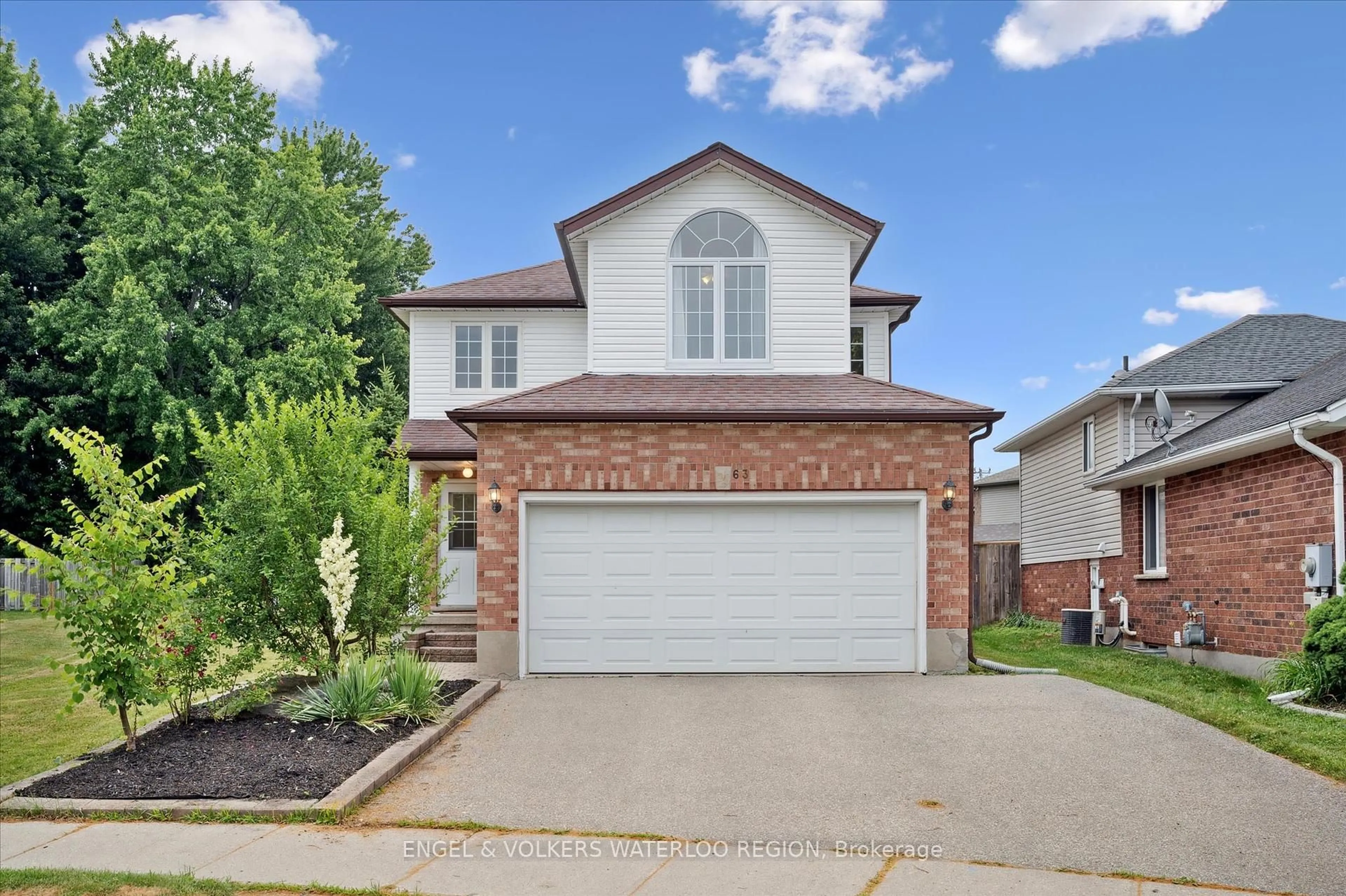 Home with brick exterior material, street for 63 Gregg Crt, Kitchener Ontario N2A 4B9