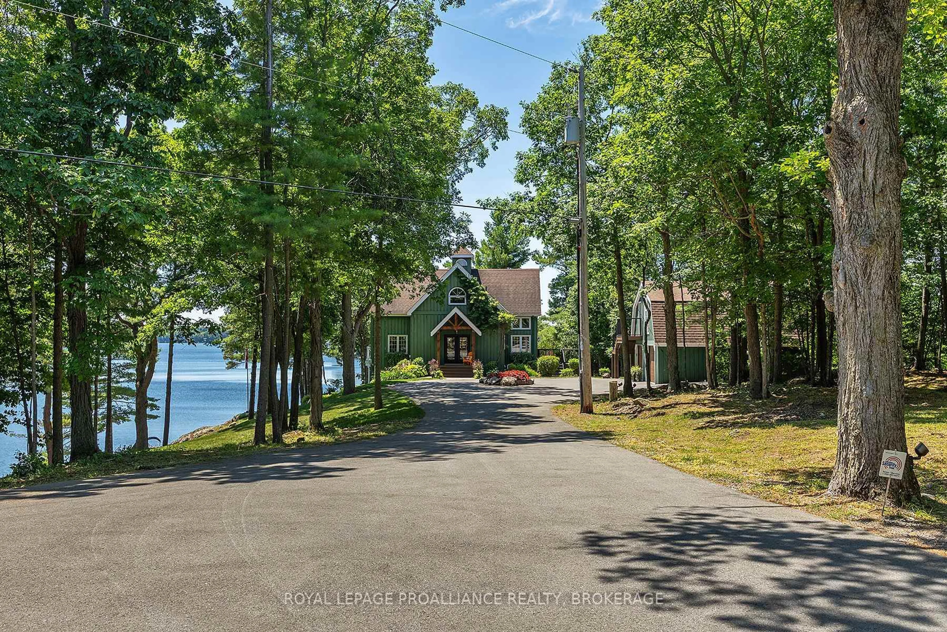 A pic from outside/outdoor area/front of a property/back of a property/a pic from drone, water/lake/river/ocean view for 5165 Valley Lane, Perth Road Ontario K0H 2L0