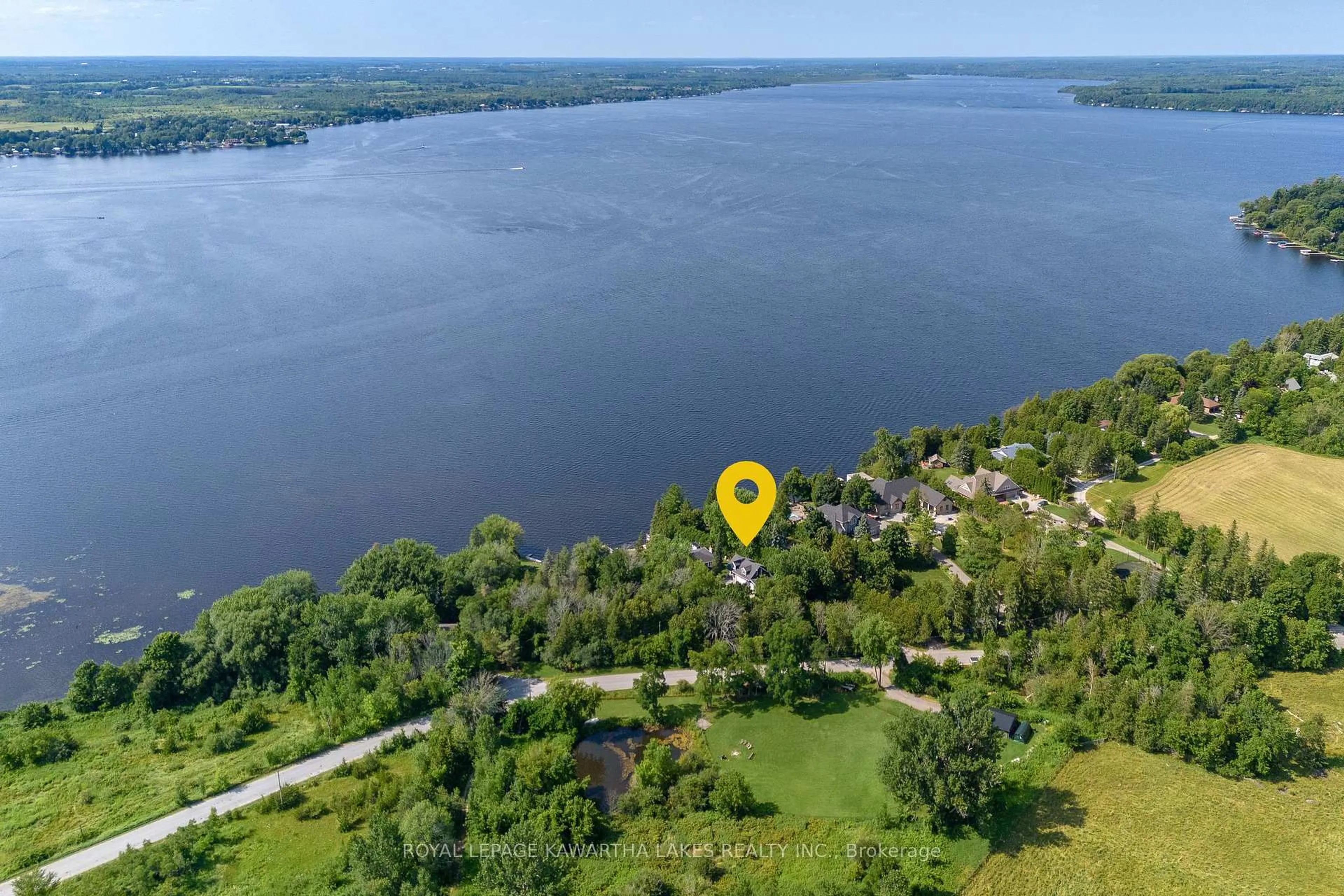 A pic from outside/outdoor area/front of a property/back of a property/a pic from drone, water/lake/river/ocean view for 375 Snug Harbour Rd, Kawartha Lakes Ontario K9V 4R6