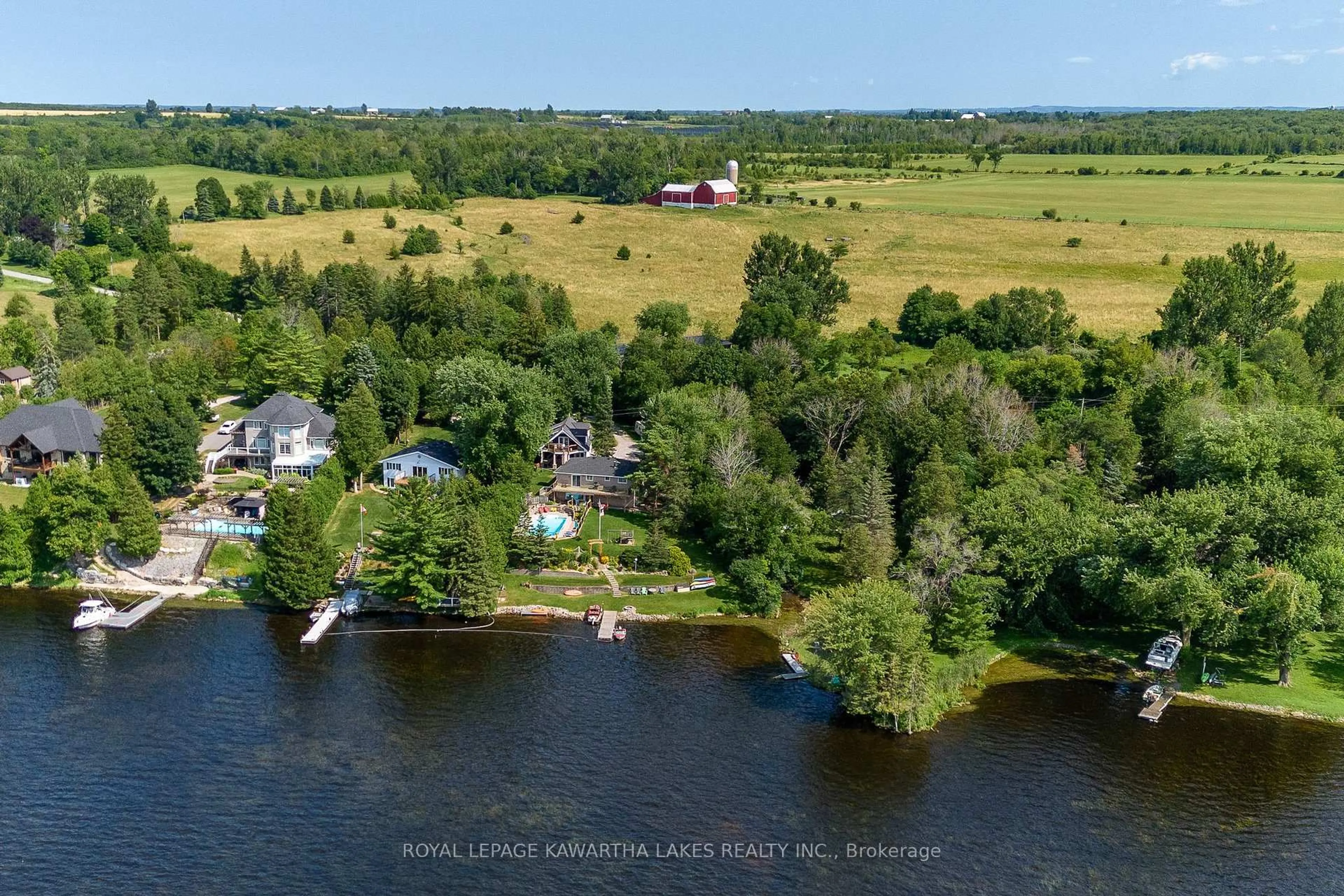 A pic from outside/outdoor area/front of a property/back of a property/a pic from drone, water/lake/river/ocean view for 375 Snug Harbour Rd, Kawartha Lakes Ontario K9V 4R6