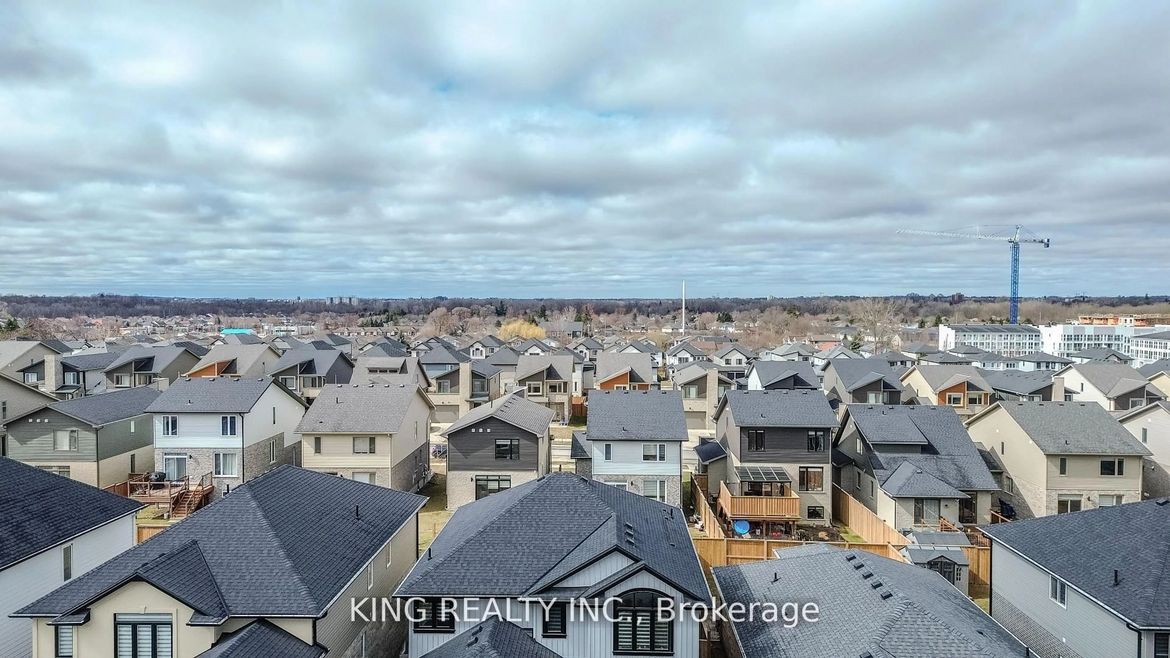 A pic from outside/outdoor area/front of a property/back of a property/a pic from drone, city buildings view from balcony for 1556 DREW St, London East Ontario N5V 0C2