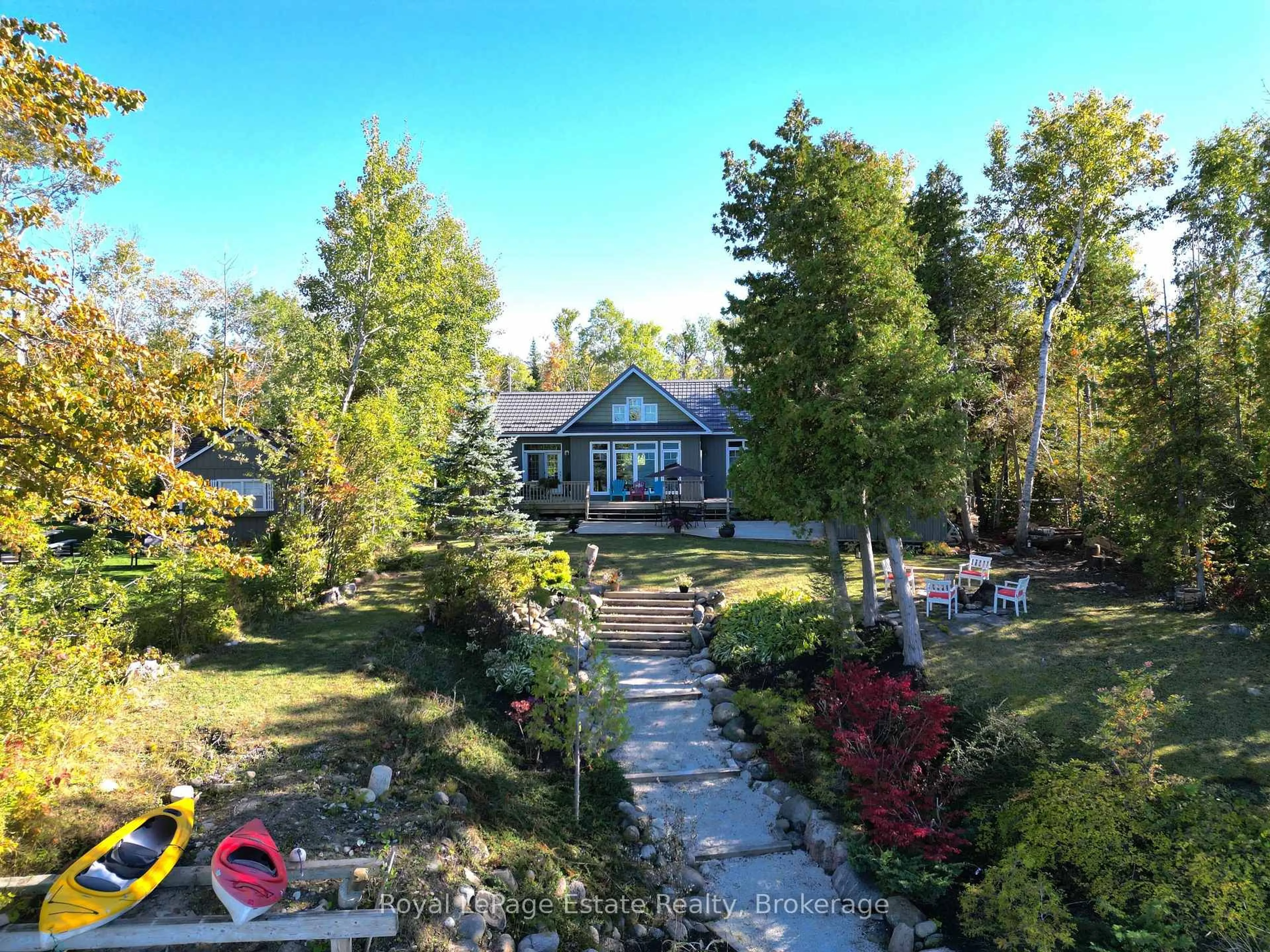 A pic from outside/outdoor area/front of a property/back of a property/a pic from drone, unknown for 647 Bruce Road 13, Native Leased Lands Ontario N0H 2G0
