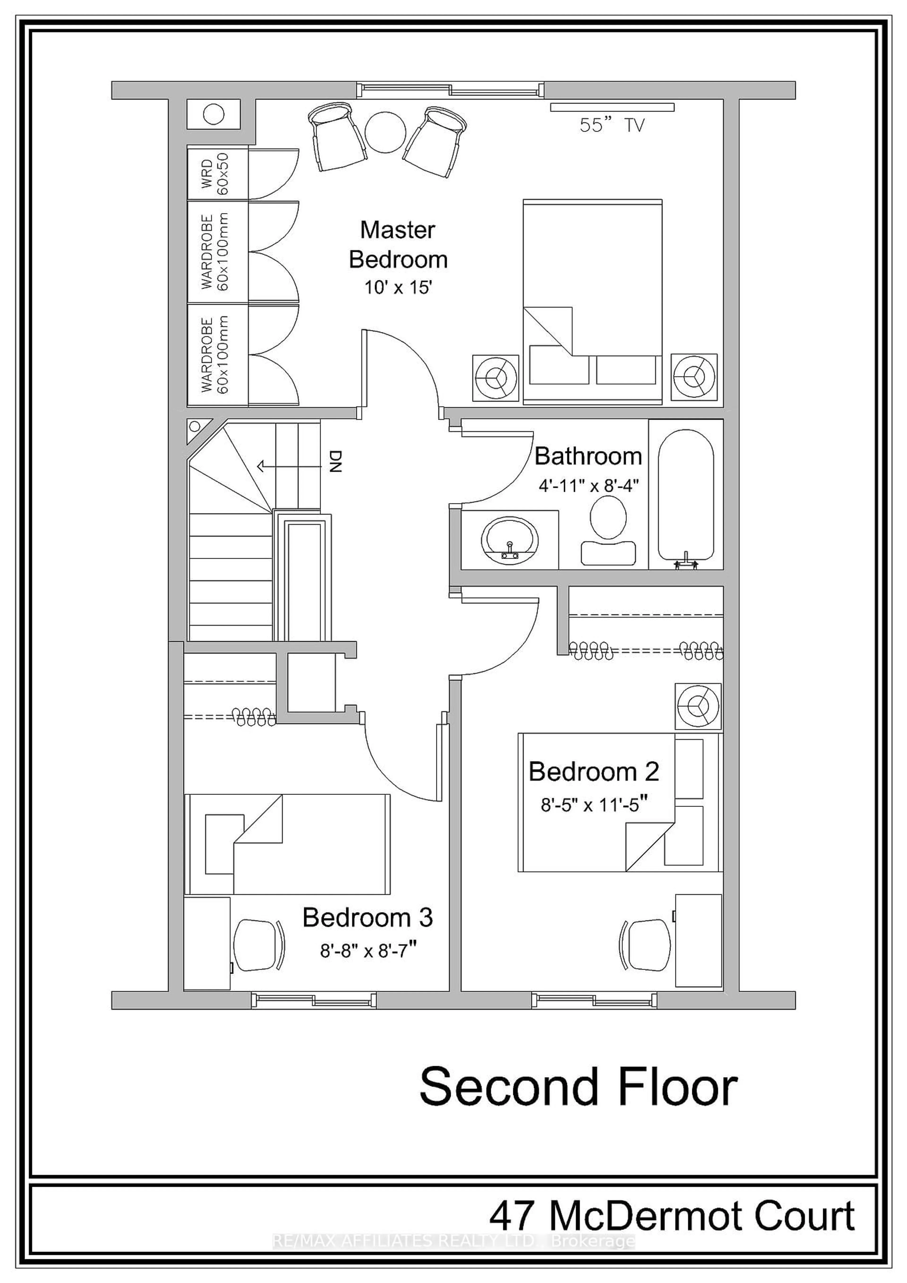Floor plan for 47 Mcdermot Crt #65, Ottawa Ontario K2L 3V5