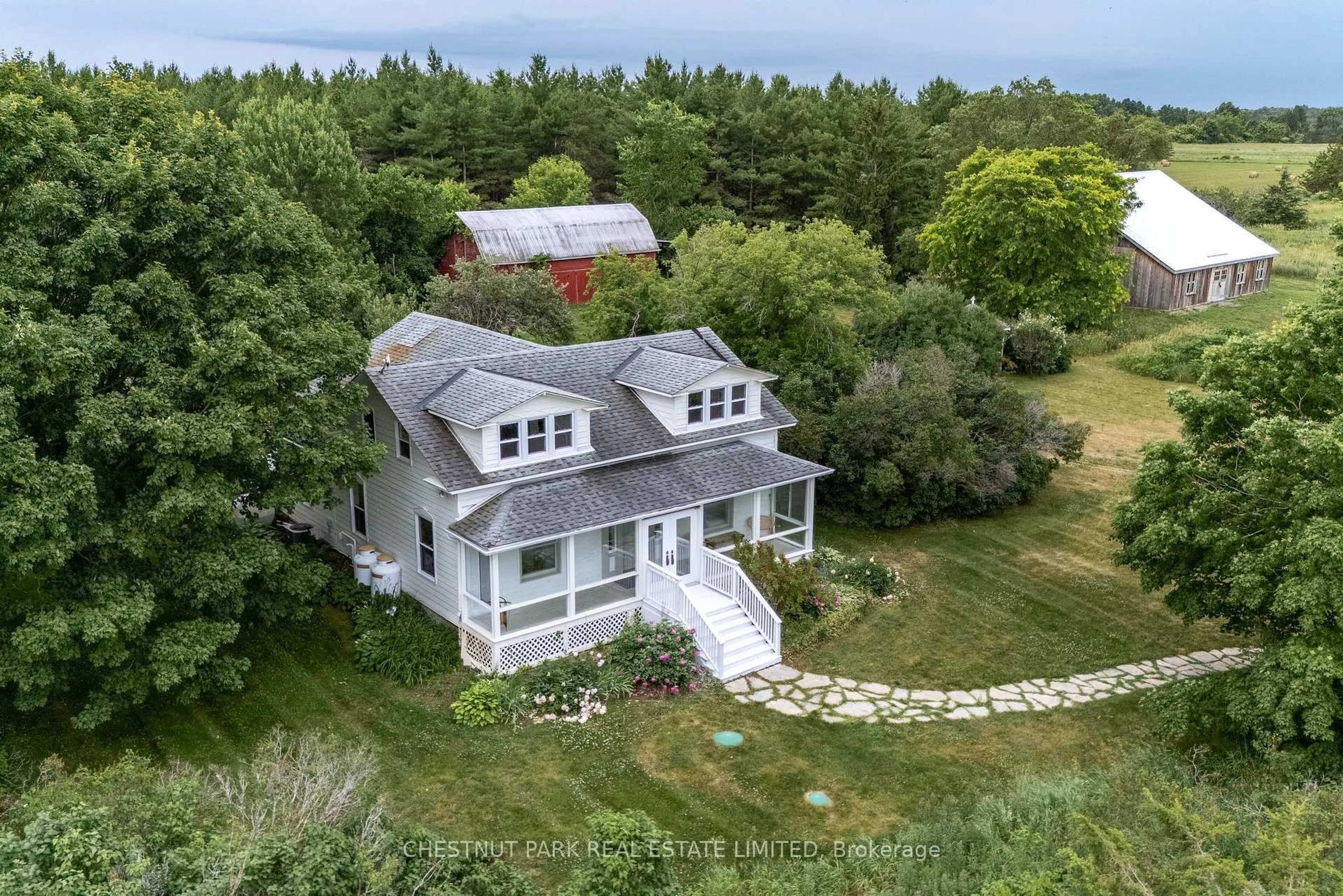 A pic from outside/outdoor area/front of a property/back of a property/a pic from drone, unknown for 1472 County Rd 7 Rd, Prince Edward County Ontario K0K 2T0