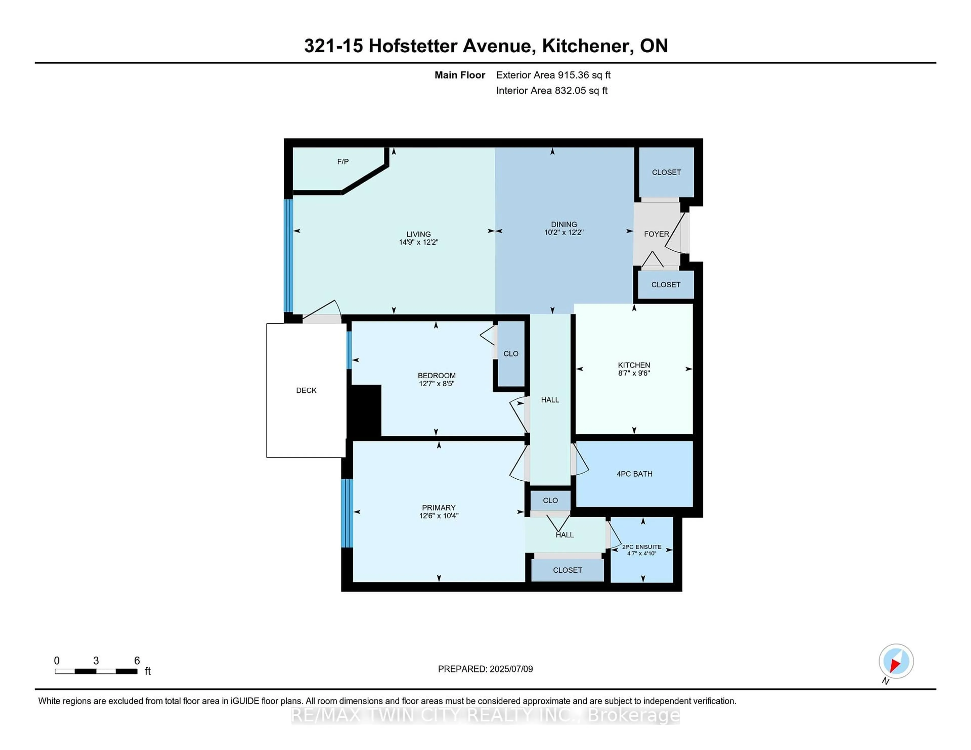Floor plan for 15 Hofstetter Ave #321, Kitchener Ontario N2A 3Z7