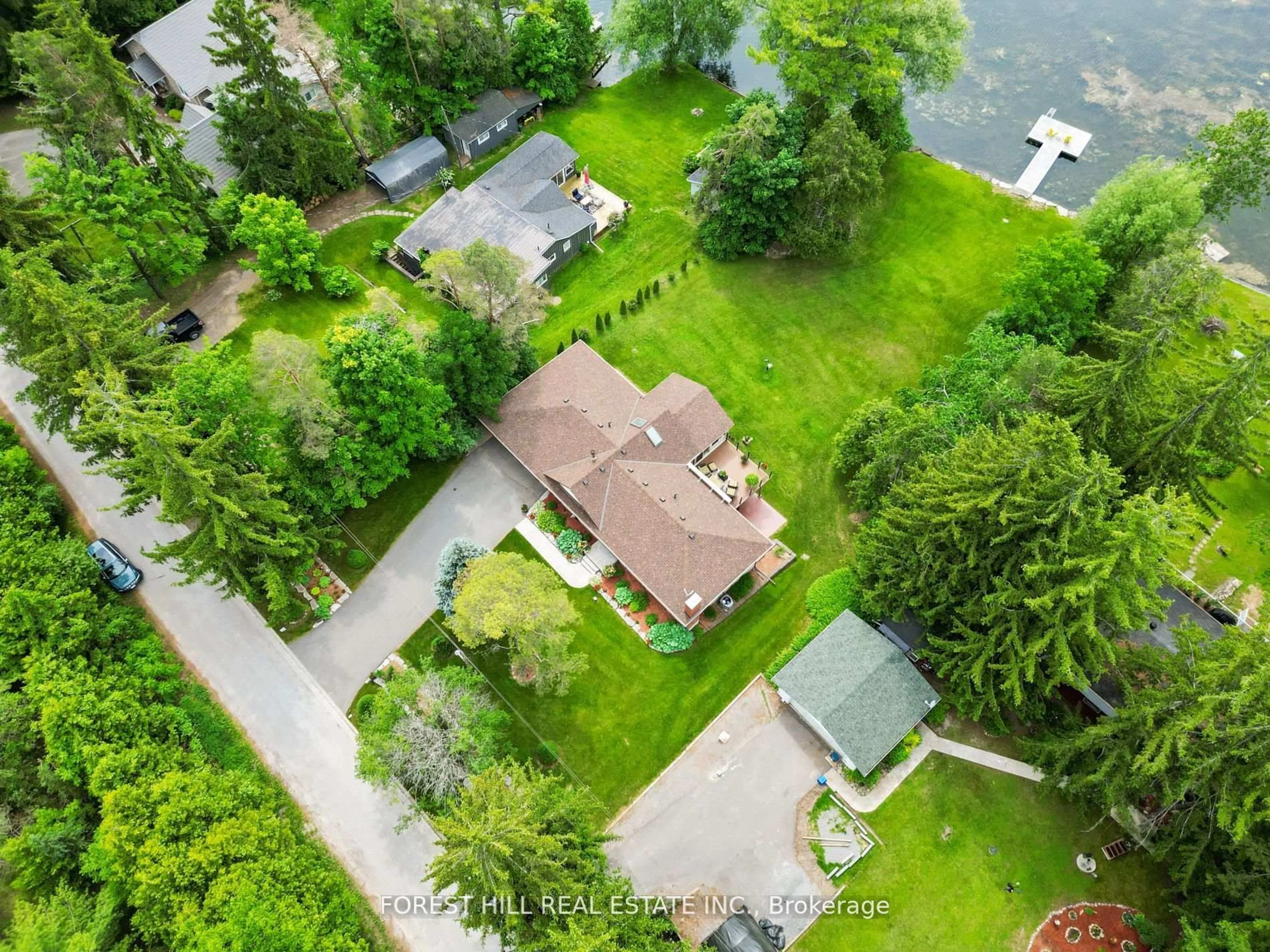A pic from outside/outdoor area/front of a property/back of a property/a pic from drone, water/lake/river/ocean view for 360 Fife Ave, Selwyn Ontario K9J 0C6