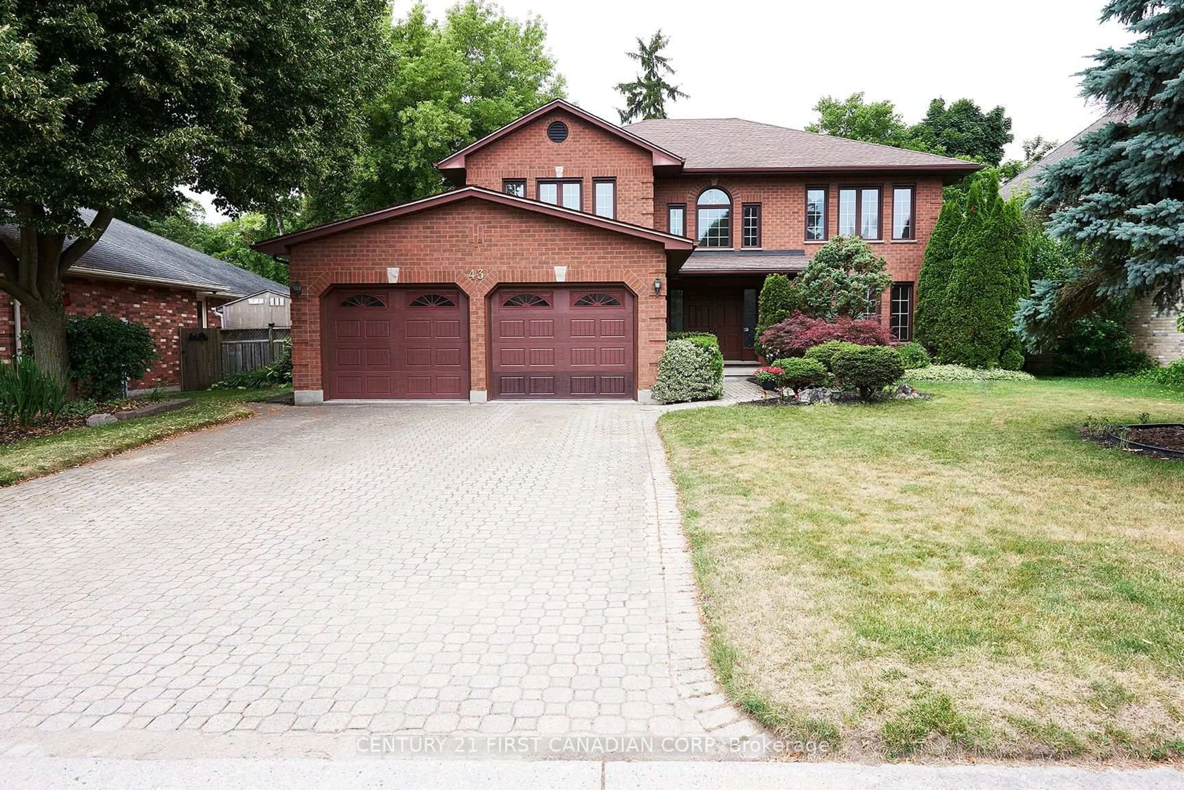 Home with brick exterior material, street for 43 Cherish Crt, London South Ontario N6K 4H2