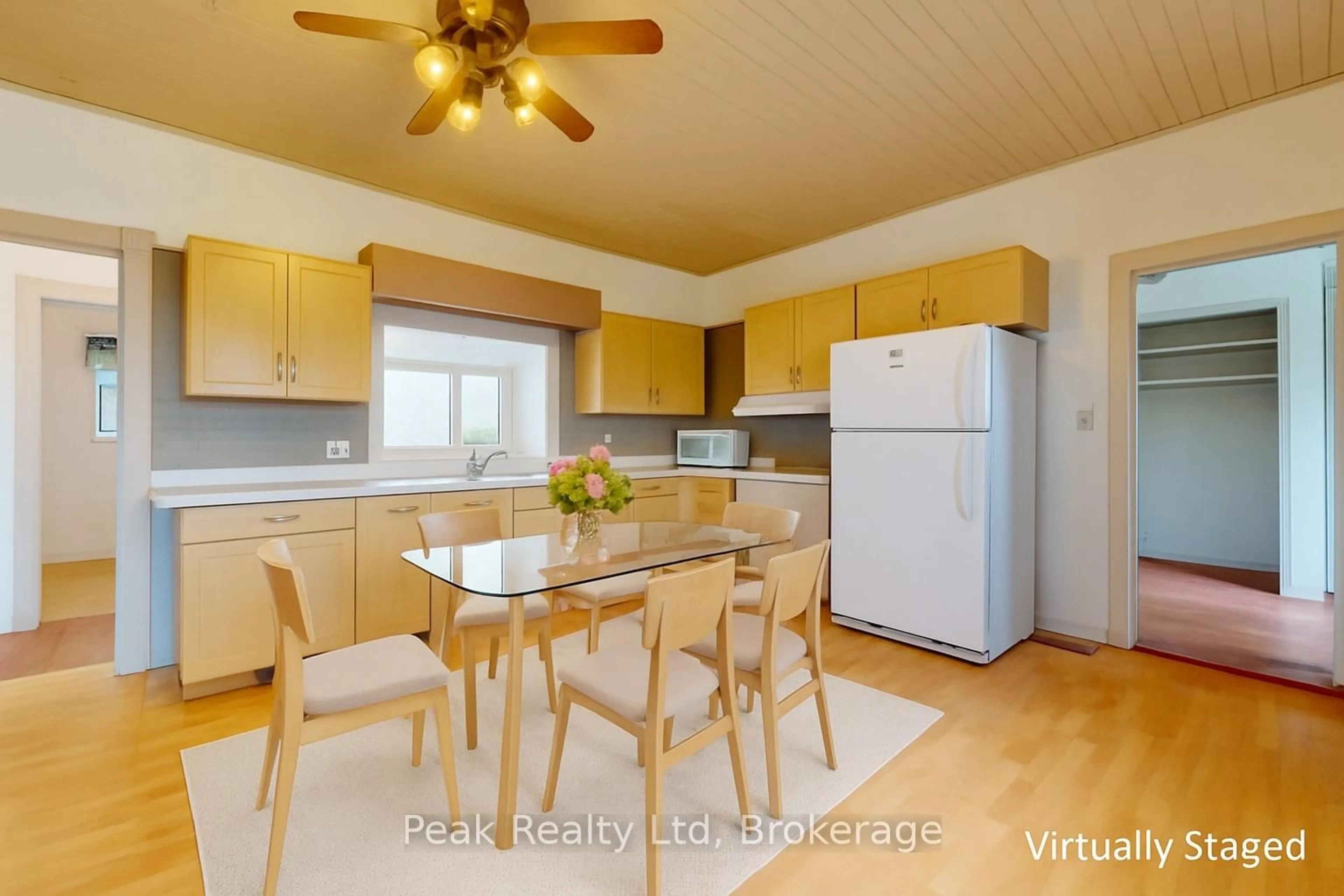 Open concept kitchen, wood/laminate floor for 39770 Belgrave Rd, North Huron Ontario N0G 1E0