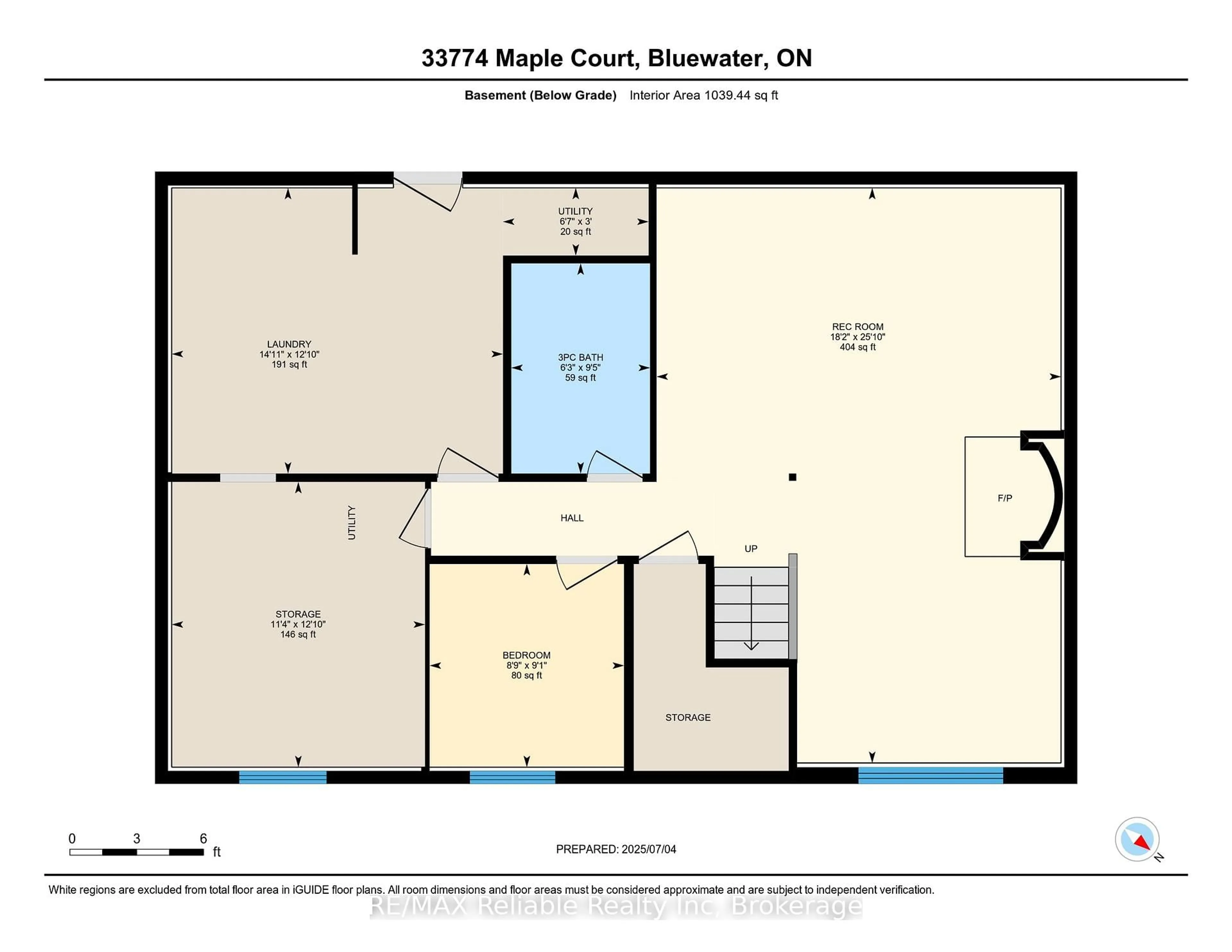 Floor plan for 33774 Maple Crt, Bluewater Ontario N0M 1G0