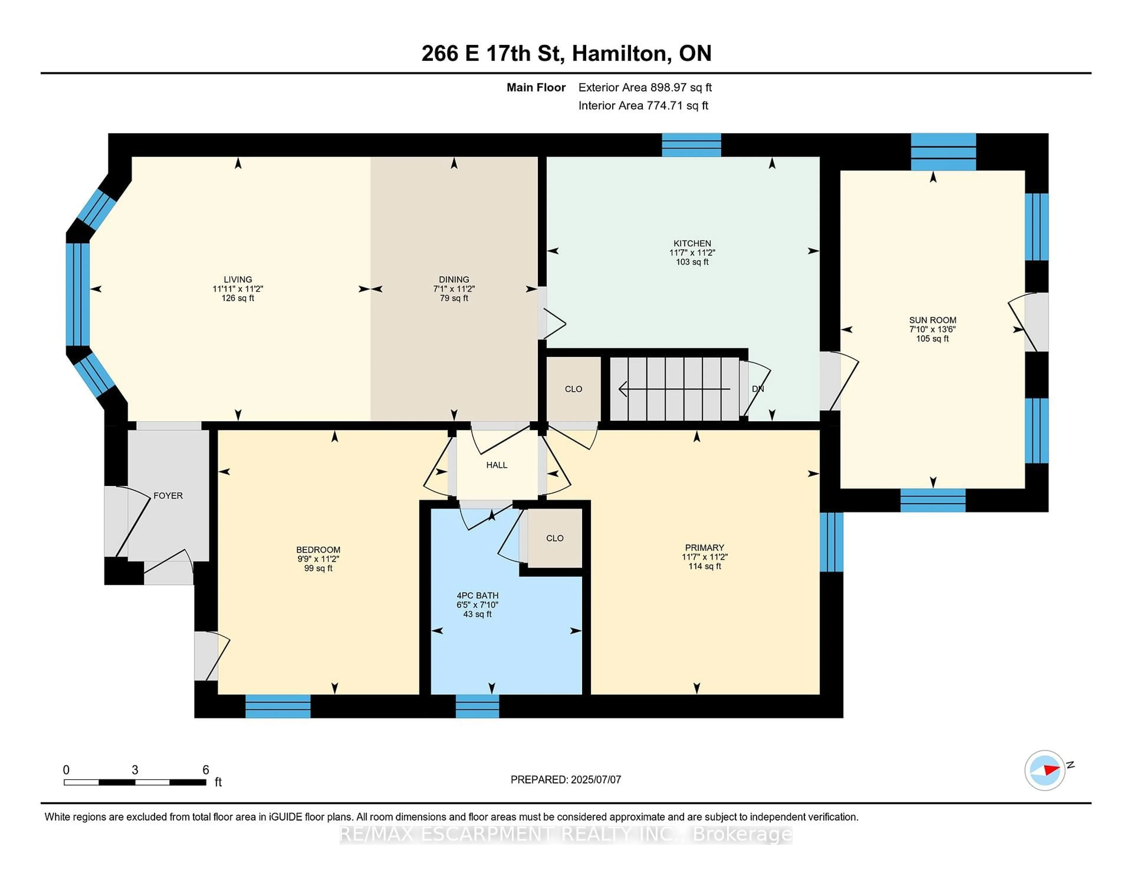 Floor plan for 266 EAST 17TH St, Hamilton Ontario L9A 4M7