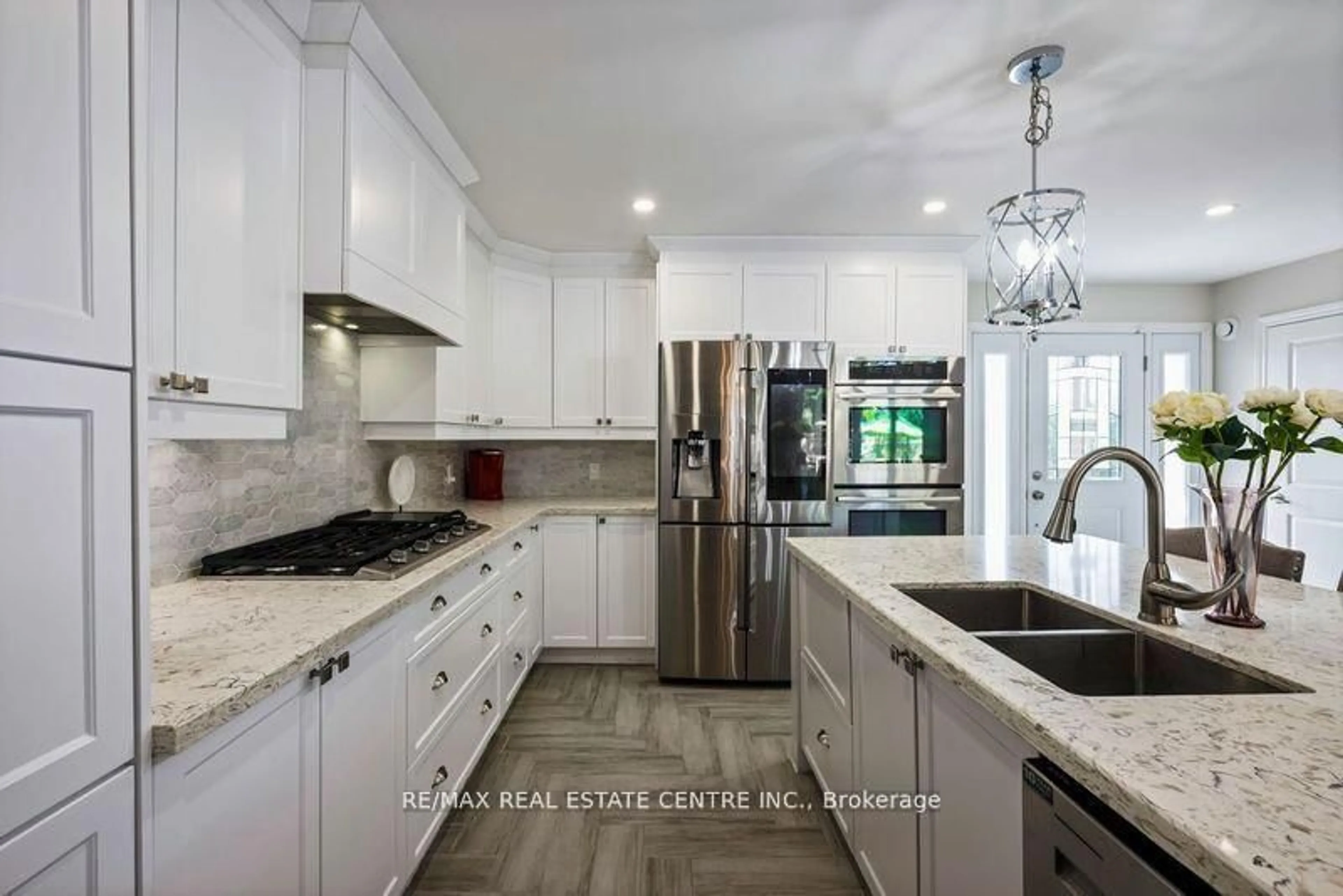 Contemporary kitchen, ceramic/tile floor for 2 Cedar Grve, Mono Ontario L9W 6X6