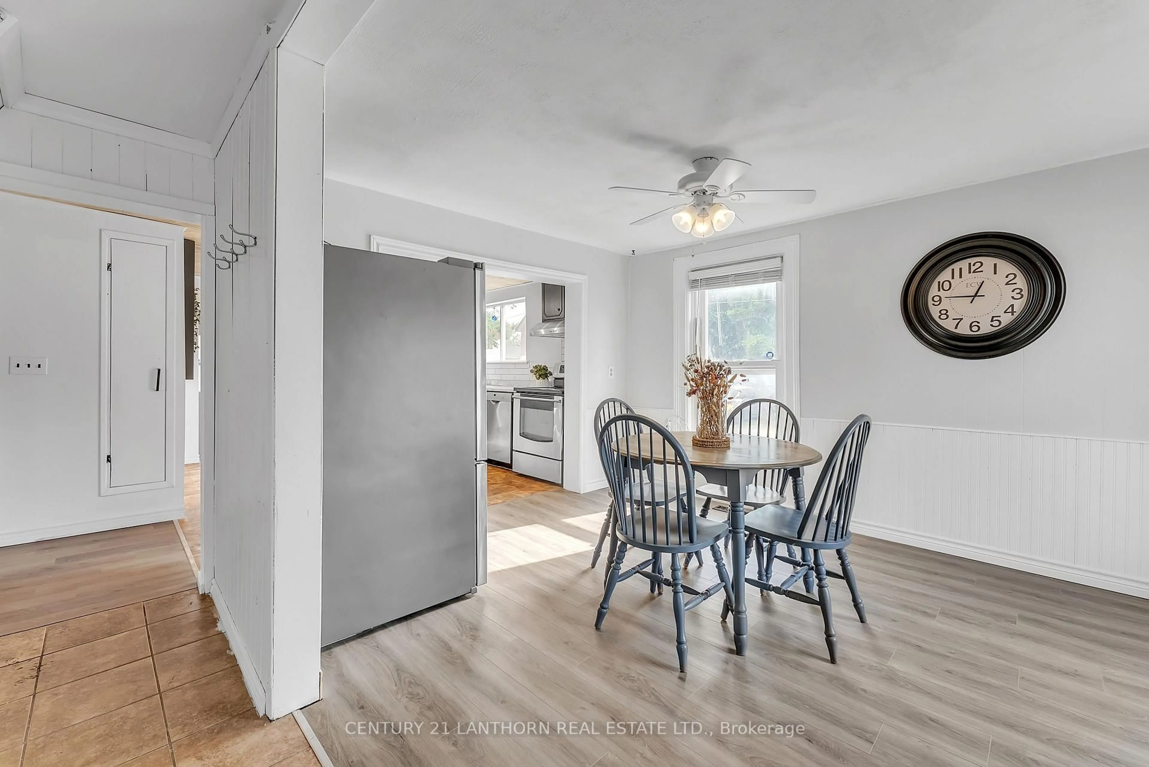 Open concept kitchen, wood/laminate floor for 41 Wallace St, Hastings Ontario K0K 2C0
