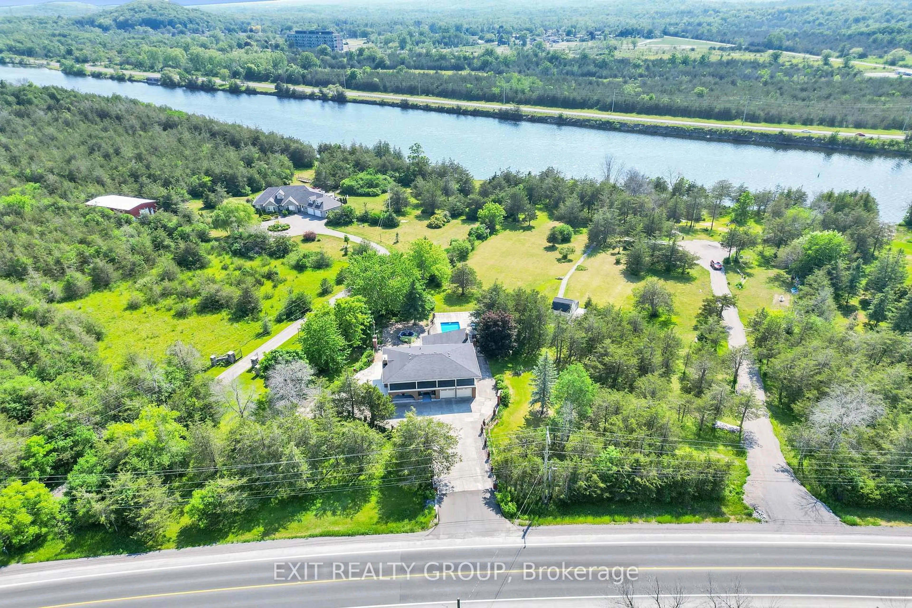 A pic from outside/outdoor area/front of a property/back of a property/a pic from drone, water/lake/river/ocean view for 1249 GLEN MILLER Rd, Hastings Ontario K0K 2C0