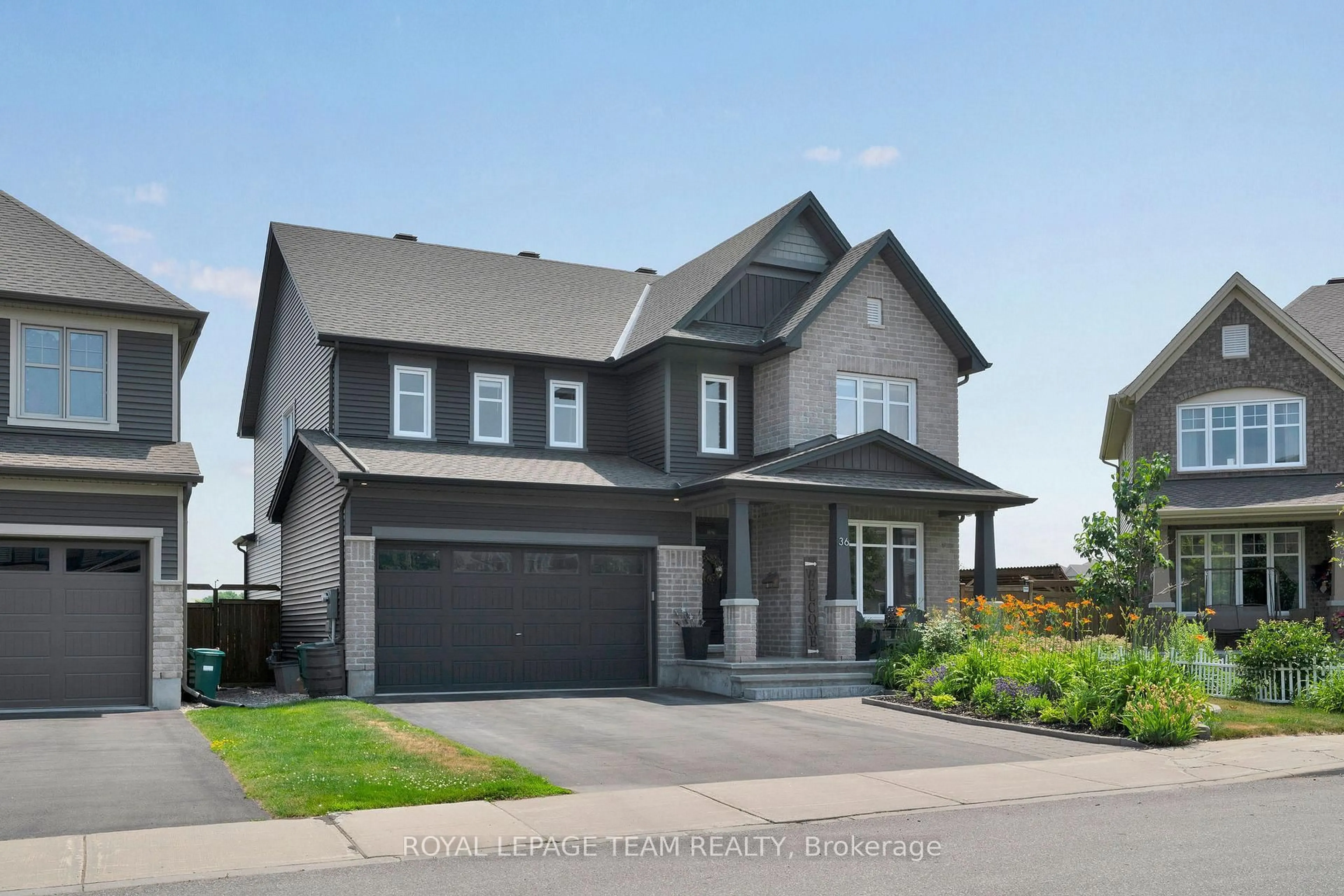 Home with brick exterior material, street for 36 Cento Way, Ottawa Ontario K2S 0W4
