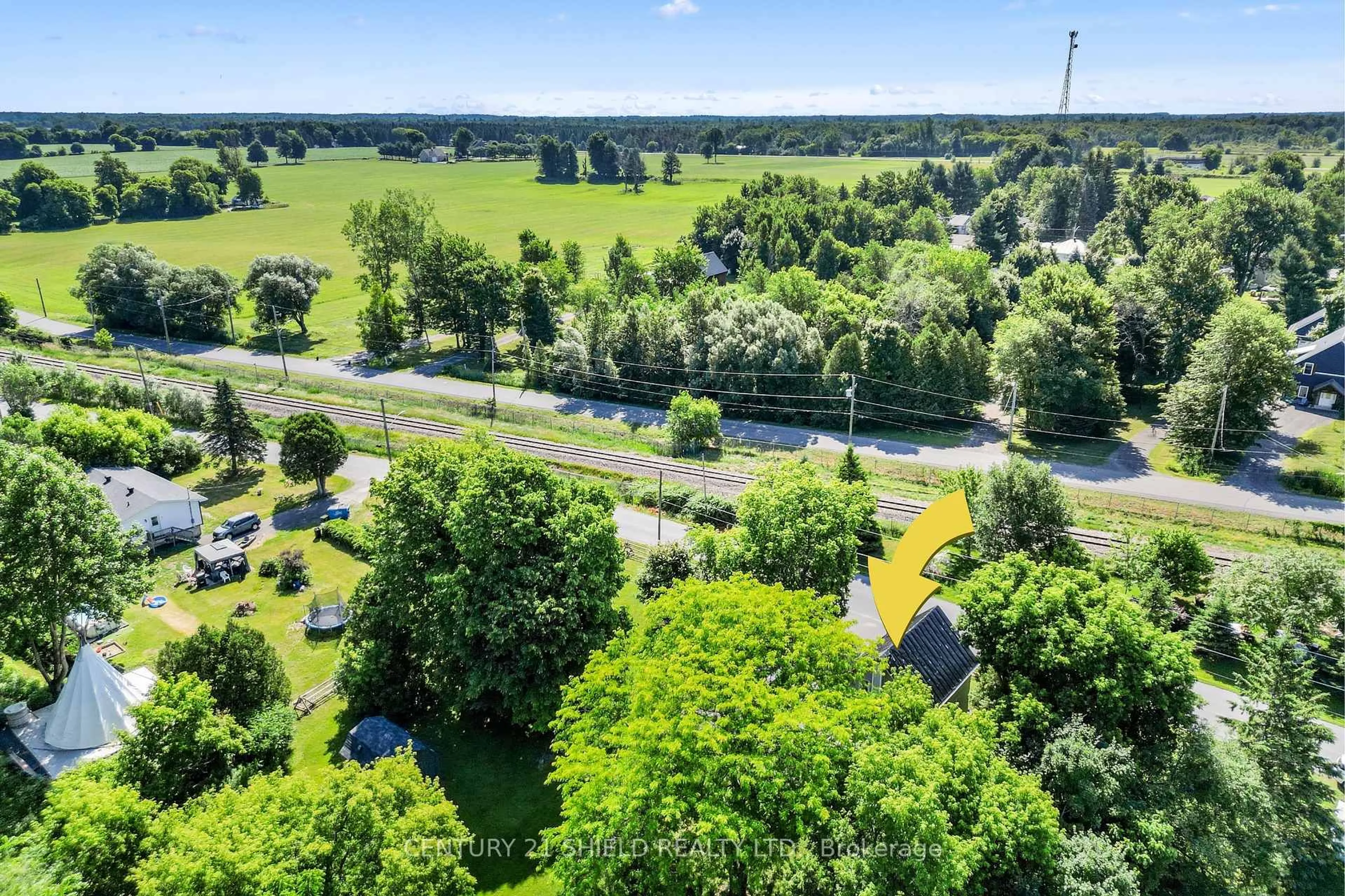 A pic from outside/outdoor area/front of a property/back of a property/a pic from drone, forest/trees view for 23 Mechanic St, North Glengarry Ontario K0C 1T0