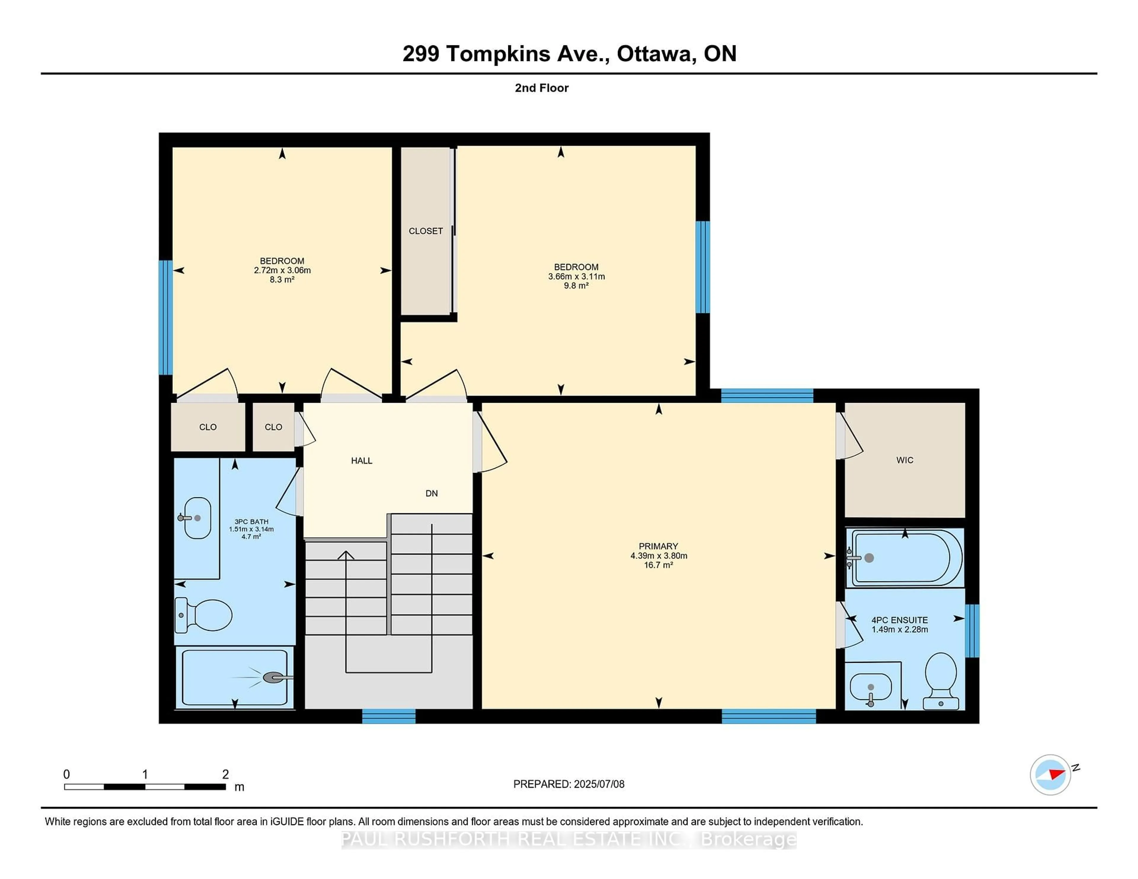 Floor plan for 299 Tompkins Ave, Ottawa Ontario K1E 3X3
