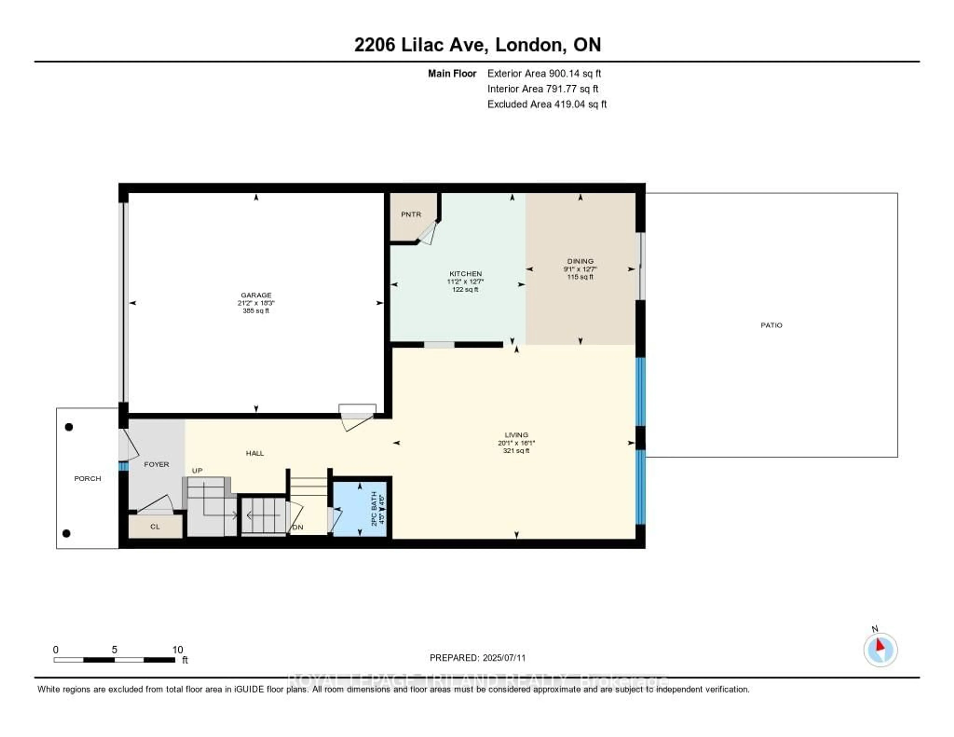 Floor plan for 2206 Lilac Ave, London South Ontario N6K 5C5