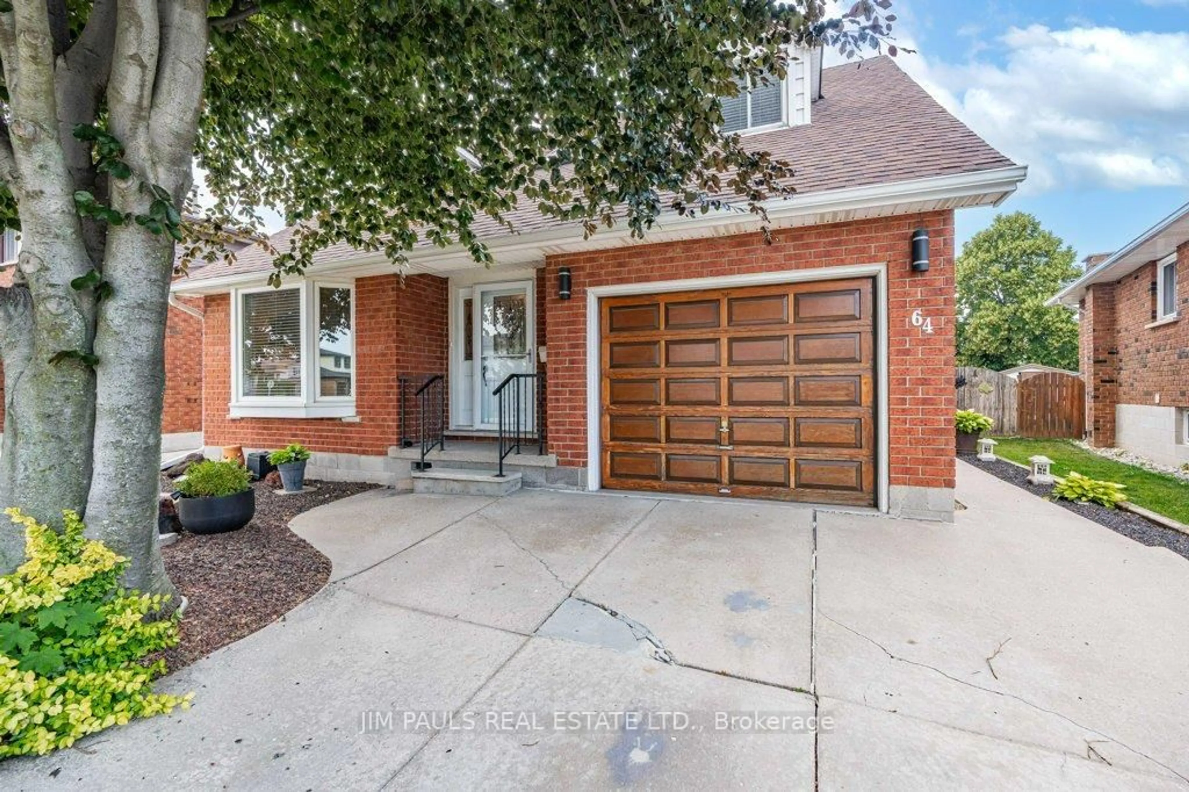 Home with brick exterior material, street for 64 Abbot Dr, Hamilton Ontario L8V 4W5