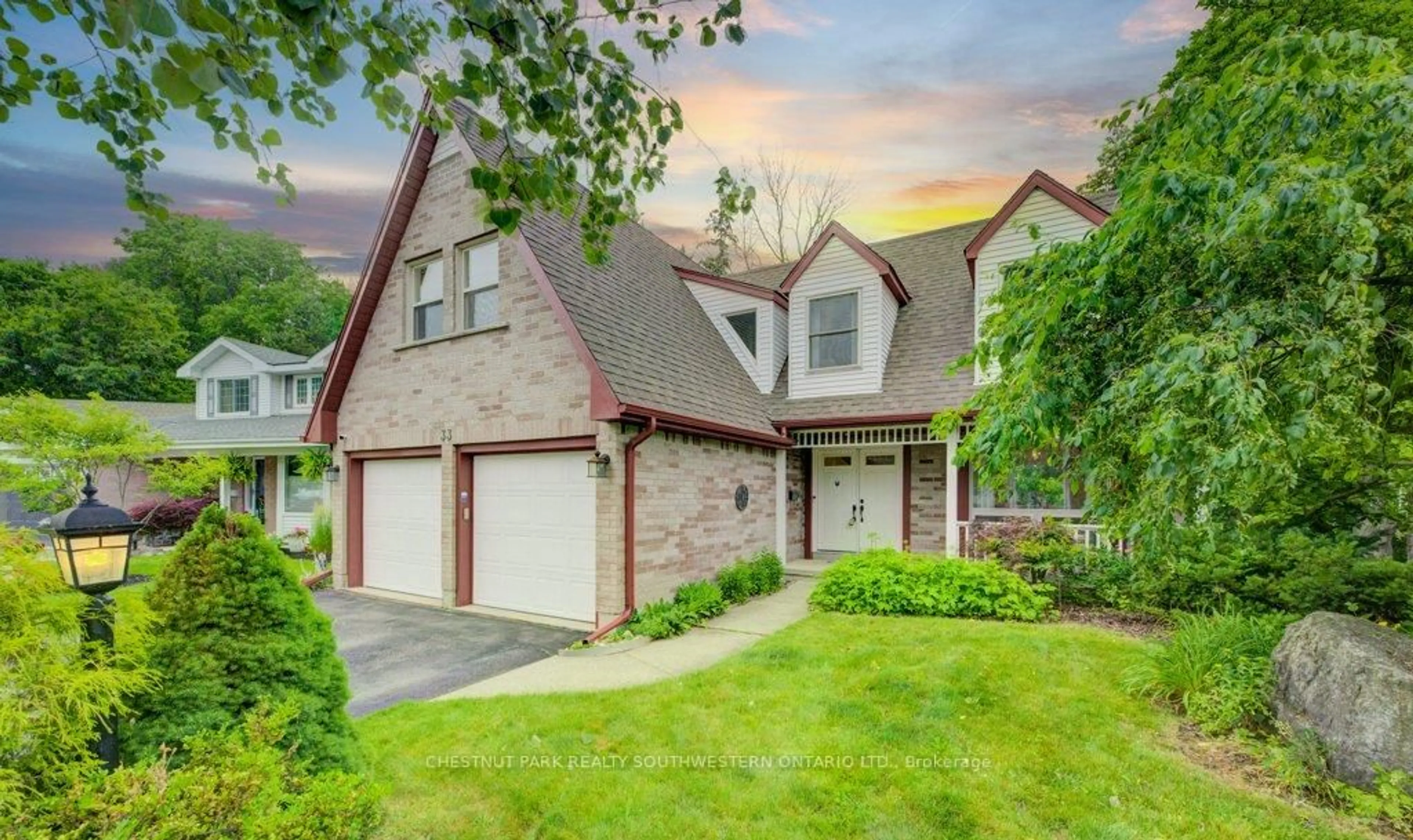 Home with brick exterior material, street for 33 Manitoulin Cres, Kitchener Ontario N2A 3J4