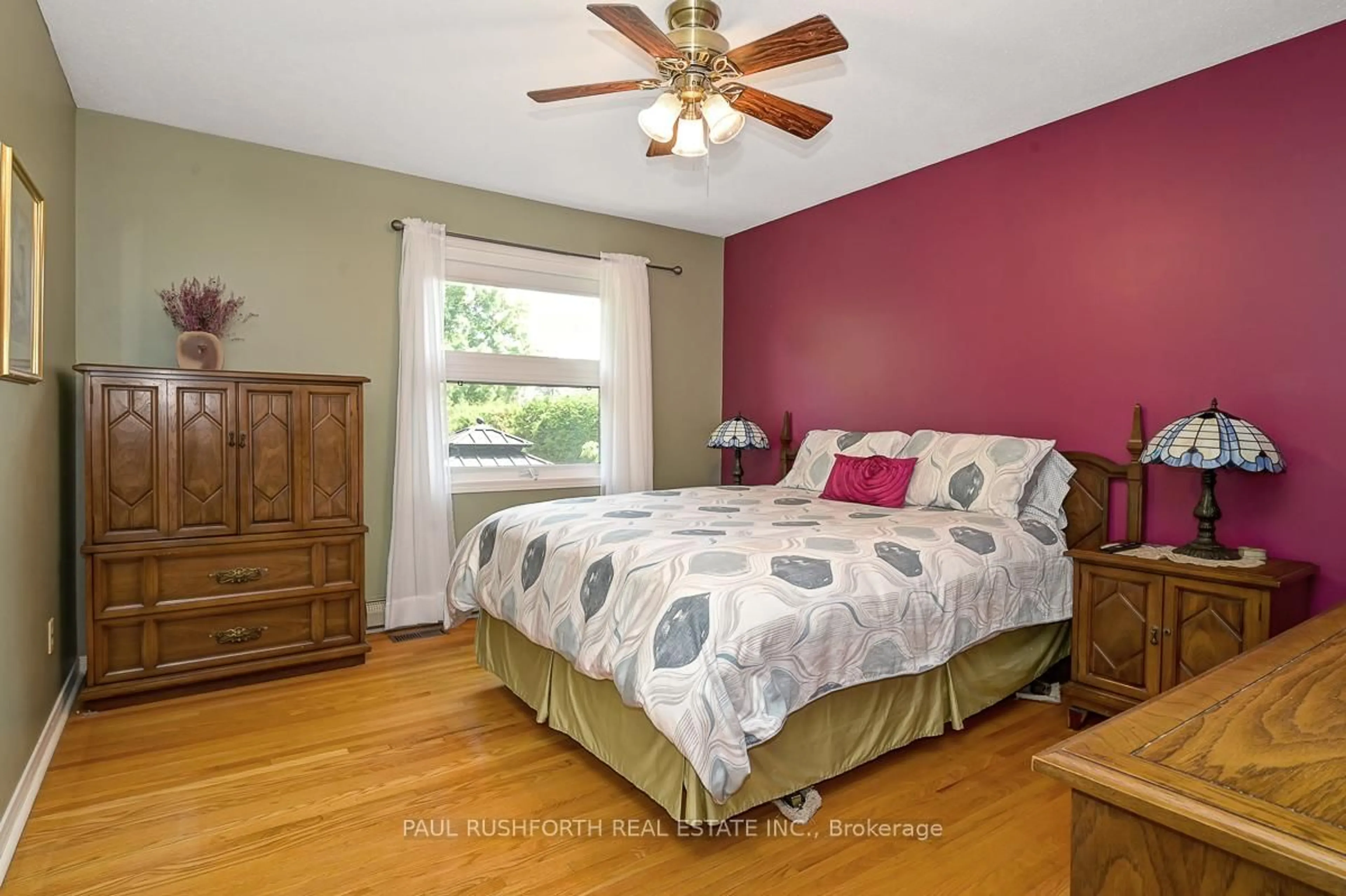 Bedroom with bed, wood/laminate floor for 42 Ettrick Cres, Ottawa Ontario K2J 1G1