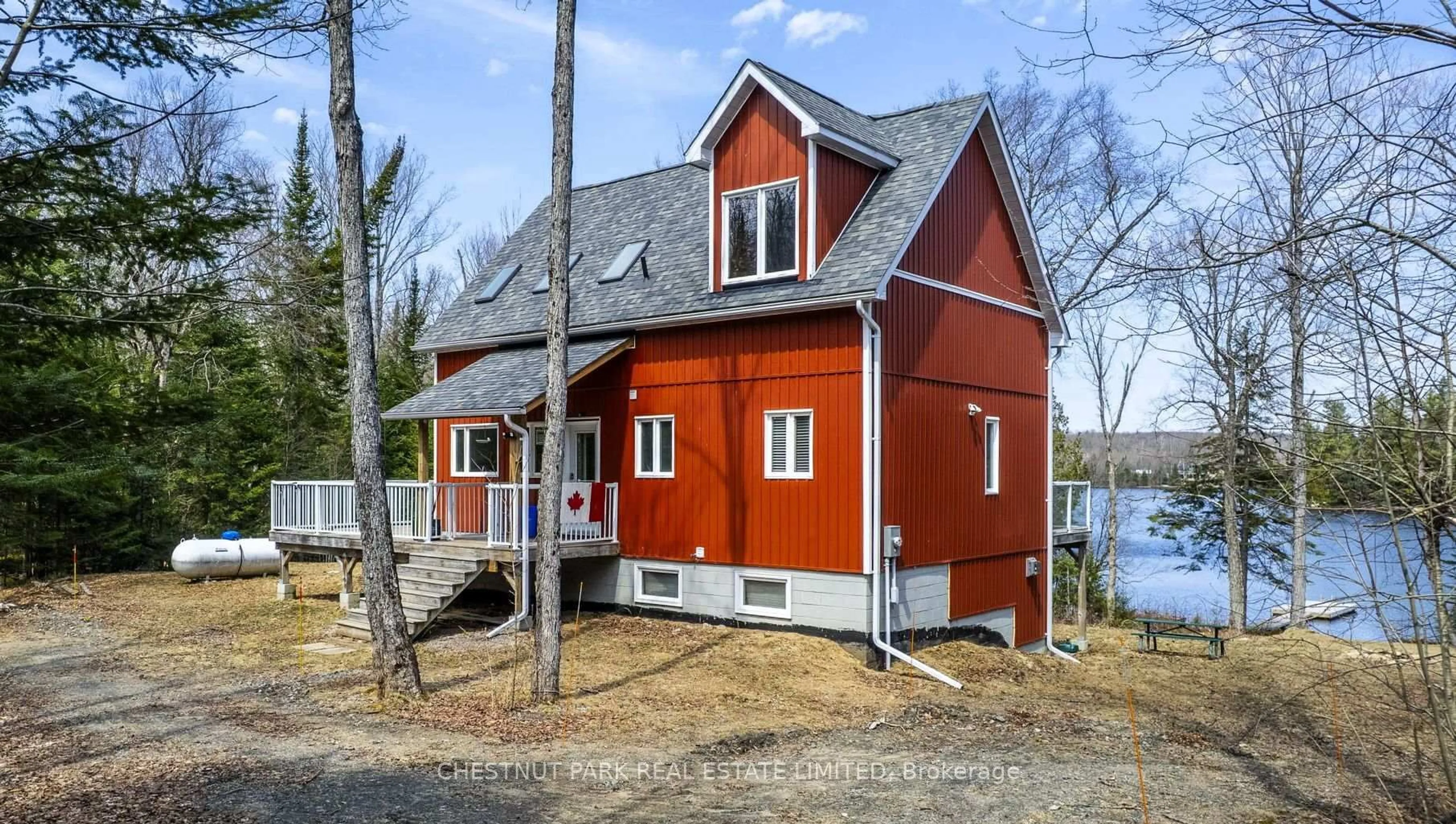 Home with vinyl exterior material, water/lake/river/ocean view for 1038 Stonehenge Lane, Highlands East Ontario K0L 1M0