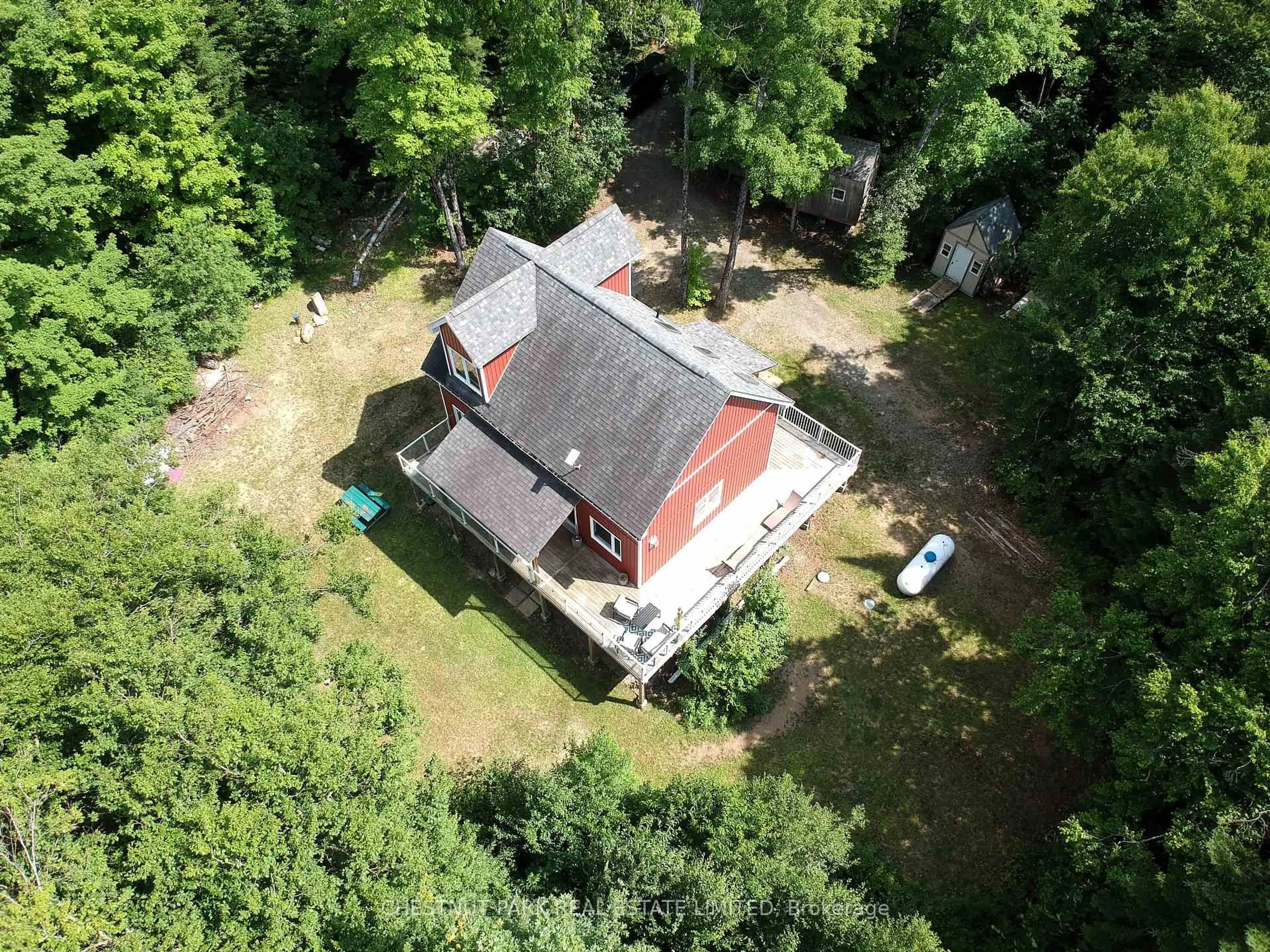 A pic from outside/outdoor area/front of a property/back of a property/a pic from drone, building for 1038 Stonehenge Lane, Highlands East Ontario K0L 1M0