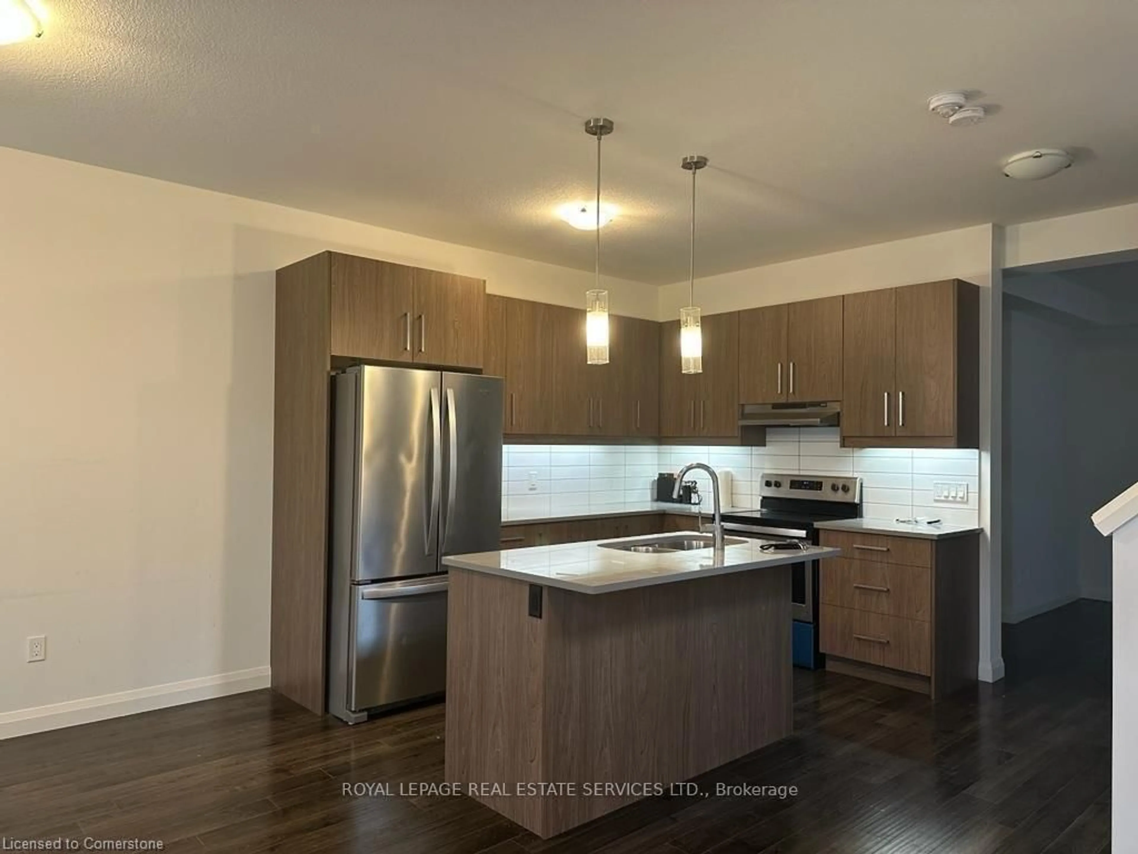 Open concept kitchen, wood/laminate floor for 3260 Singleton Ave #126, London South Ontario N6L 0E7