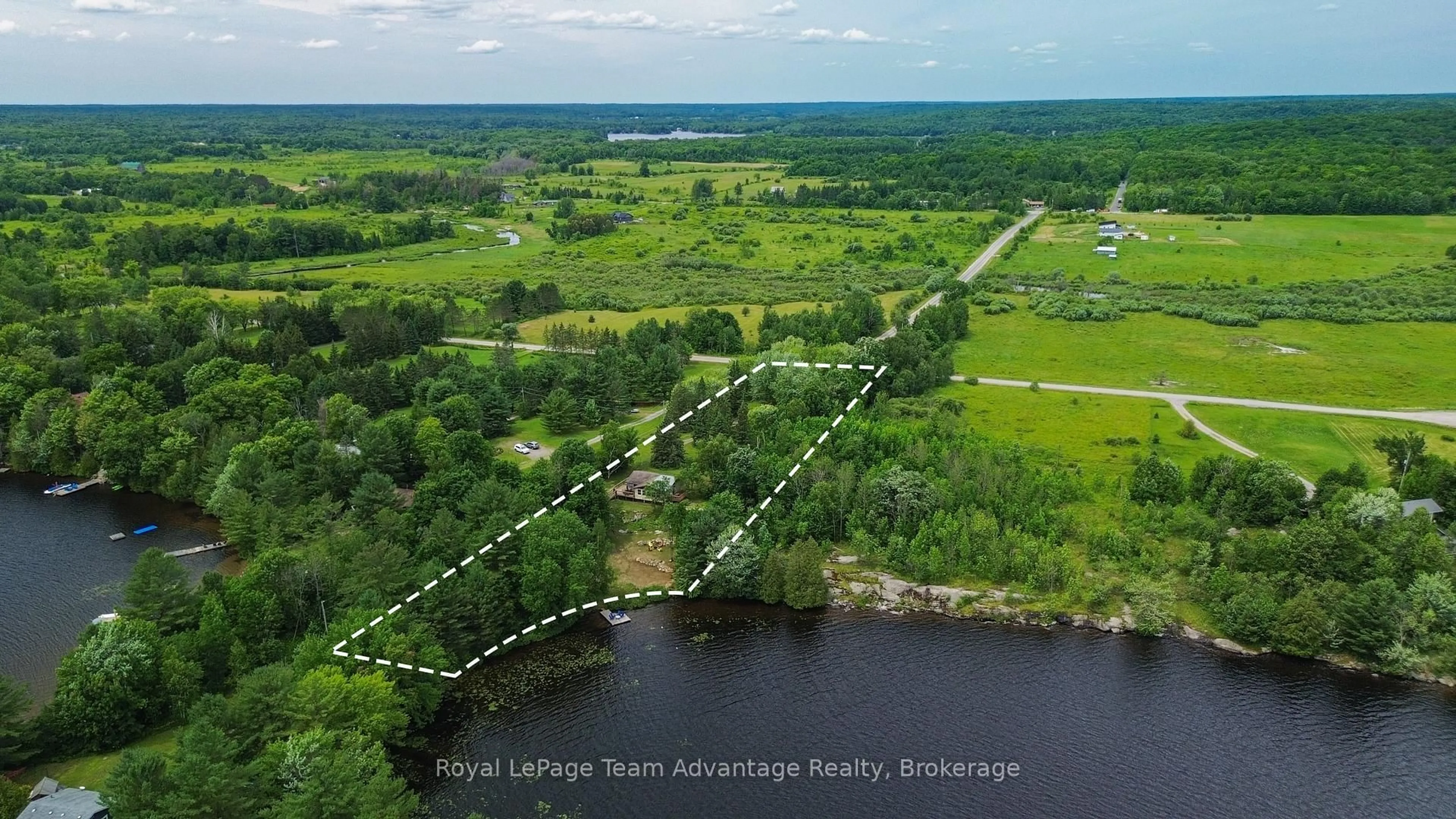 A pic from outside/outdoor area/front of a property/back of a property/a pic from drone, water/lake/river/ocean view for 35 Marlyn Dr, Seguin Ontario P0C 1J0