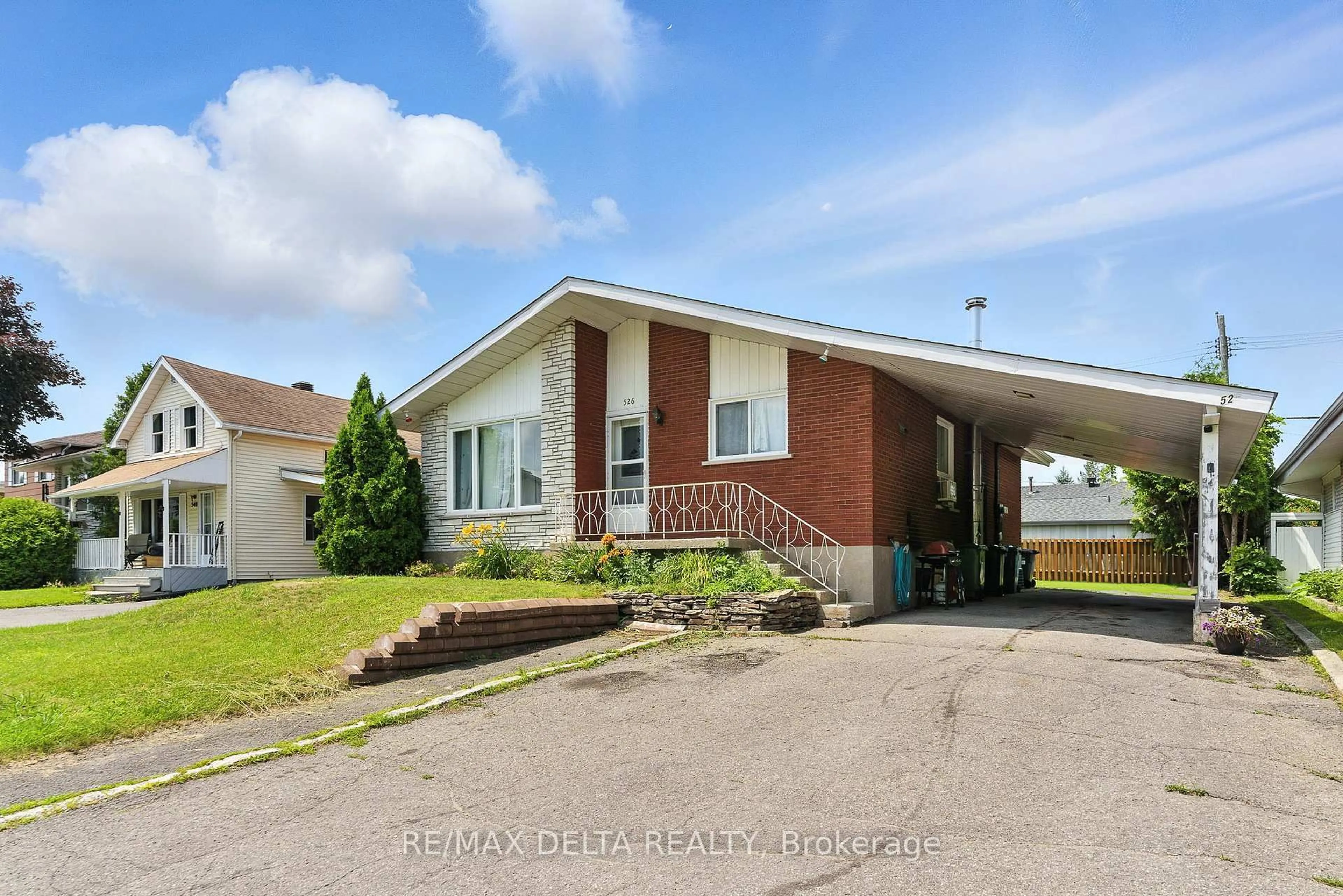 Home with brick exterior material, street for 524-526 Theriault St, Hawkesbury Ontario K6A 1Z3