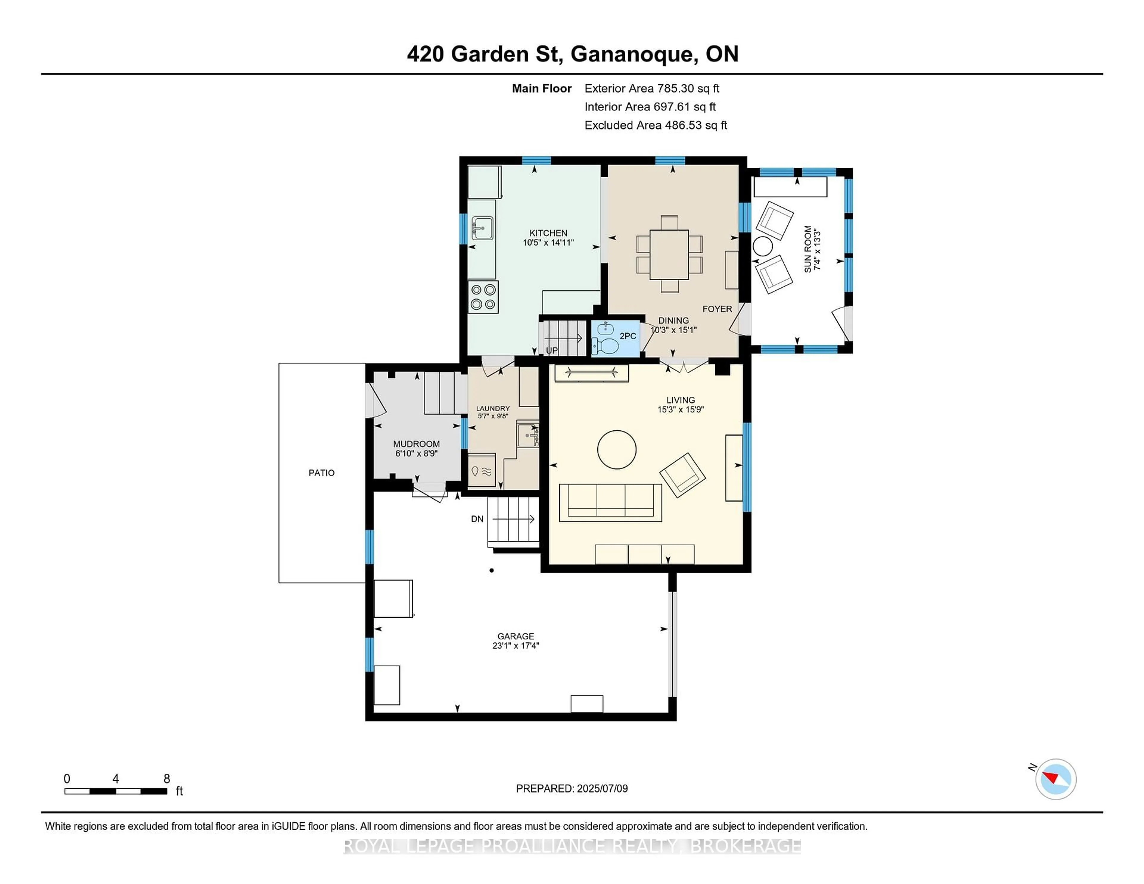 Floor plan for 420 Garden St, Gananoque Ontario K7G 1J7