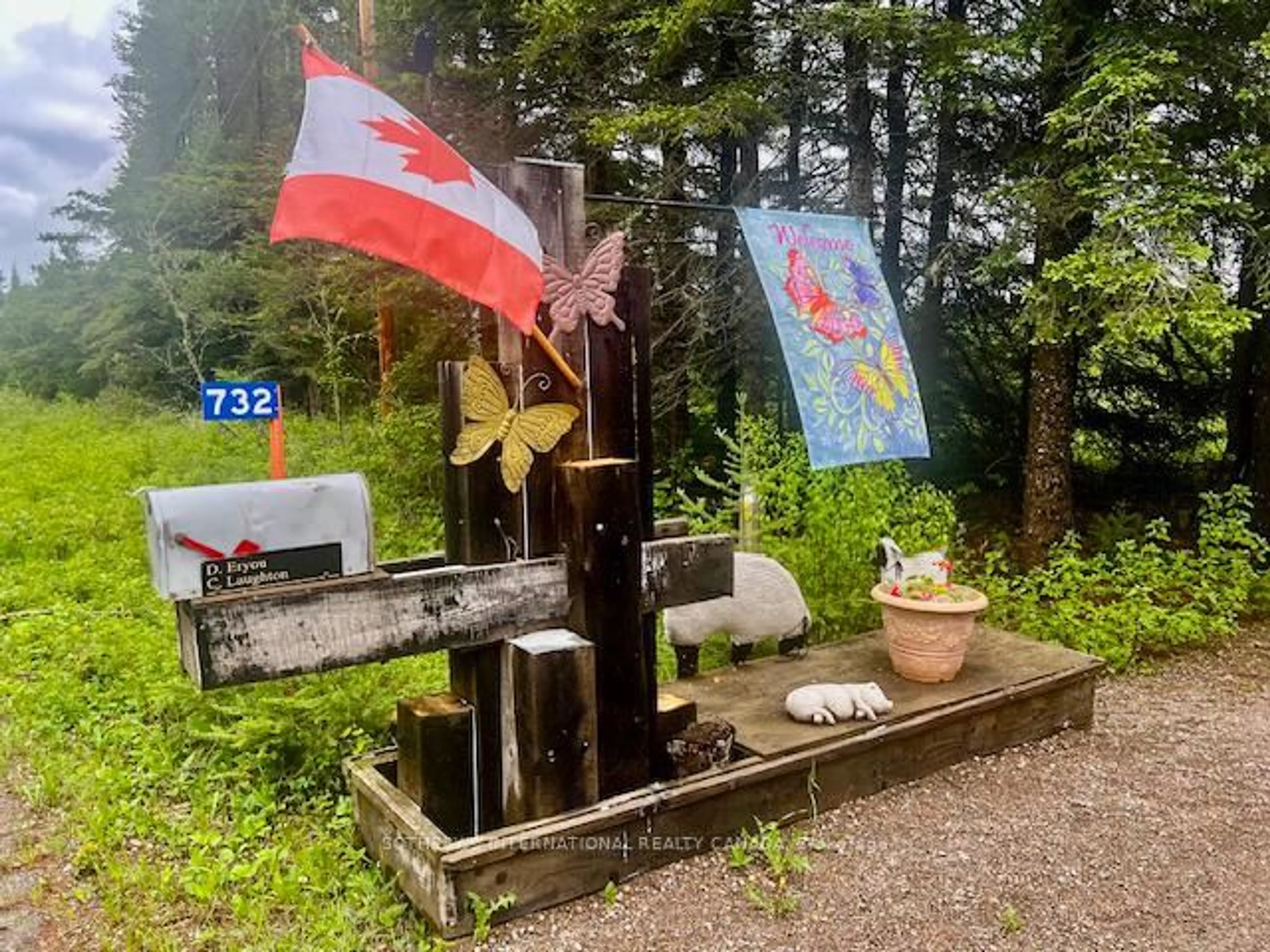 Patio, forest/trees view for 732 Forbes River Rd, Thunder Bay Remote Area Ontario P0T 1X0