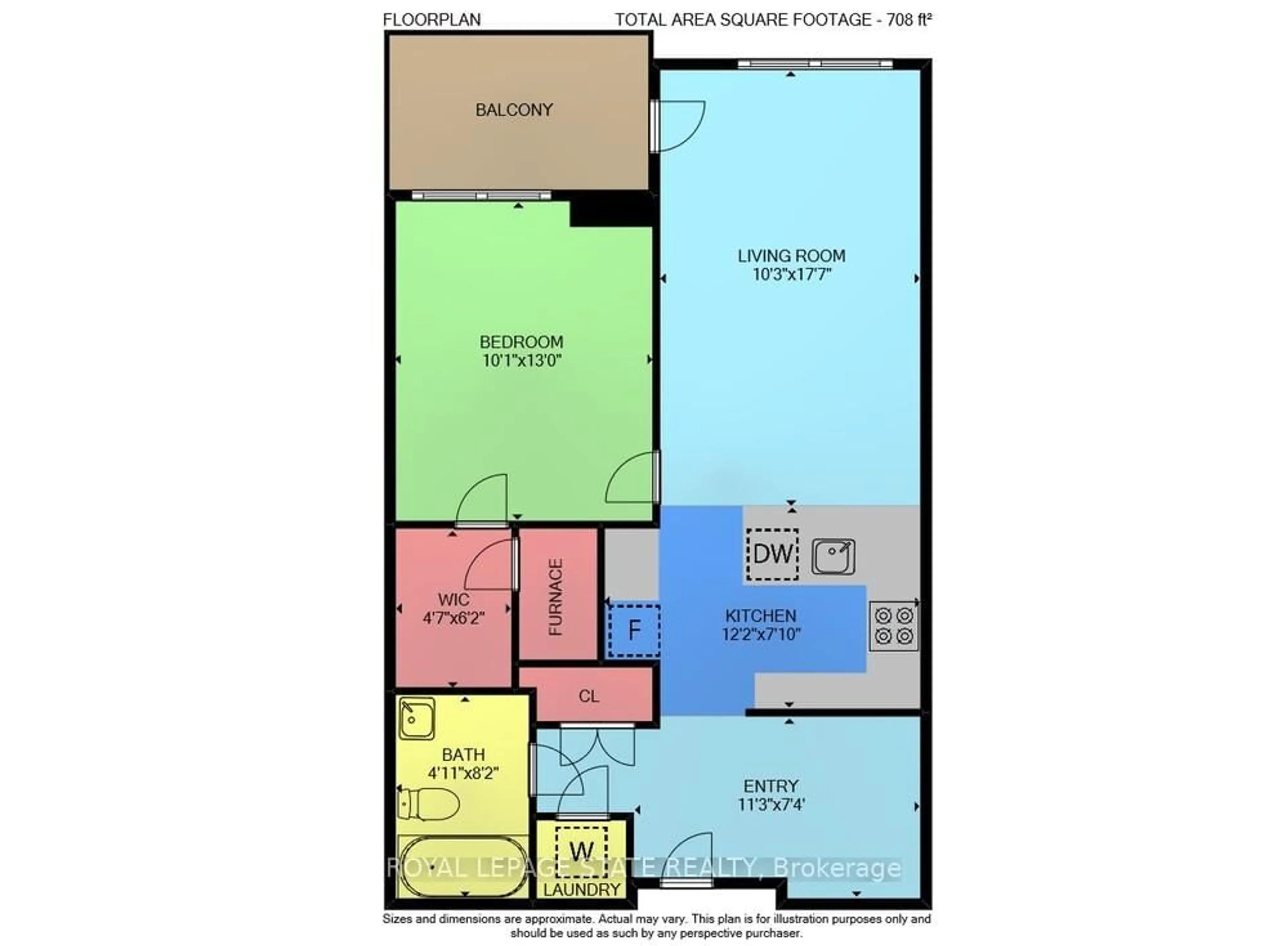 Floor plan for 40 Esplanade Lane #409, Grimsby Ontario L3M 0G9