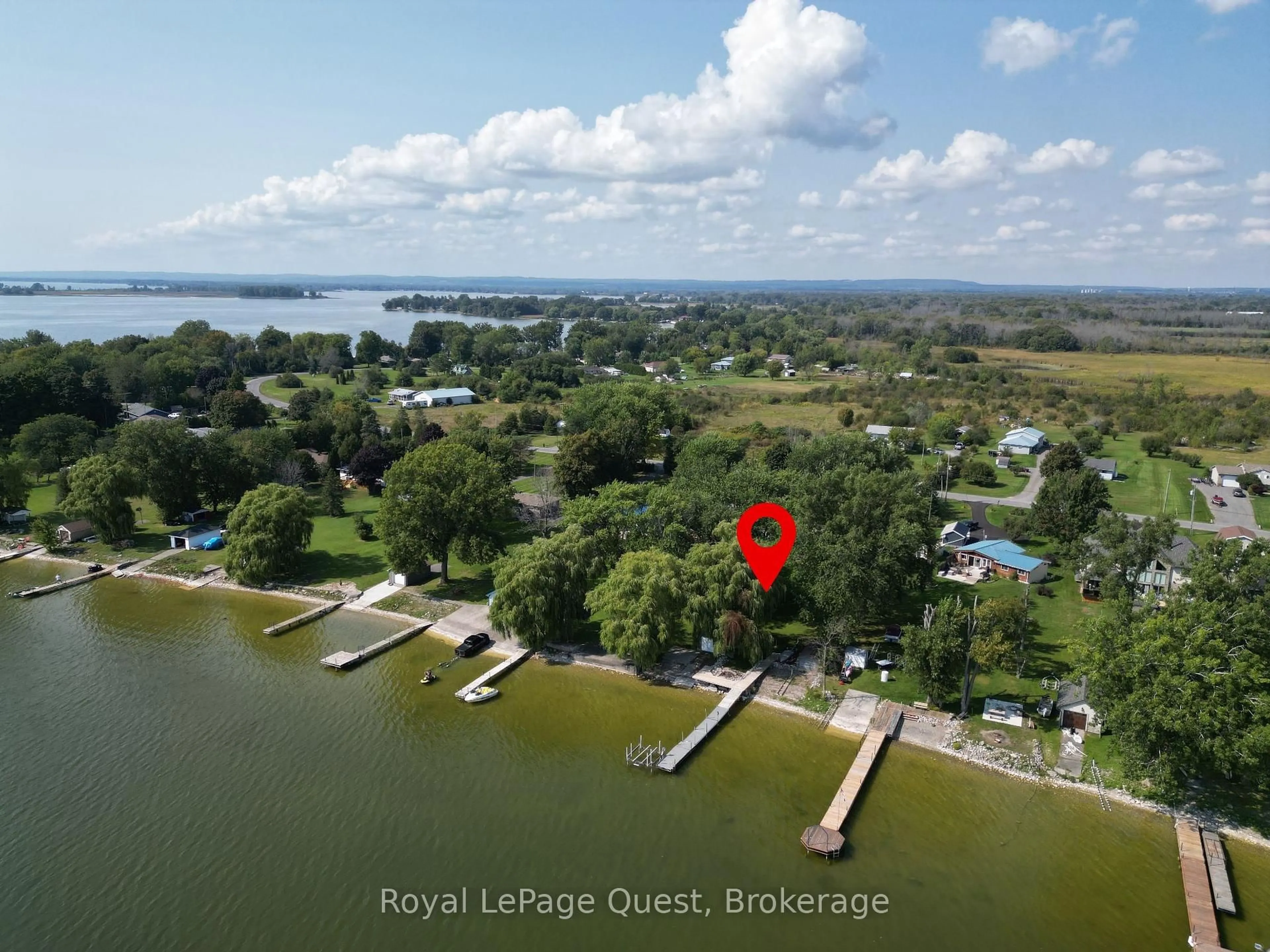 A pic from outside/outdoor area/front of a property/back of a property/a pic from drone, water/lake/river/ocean view for 476 Hiscock Shores Rd, Prince Edward County Ontario K0K 1L0
