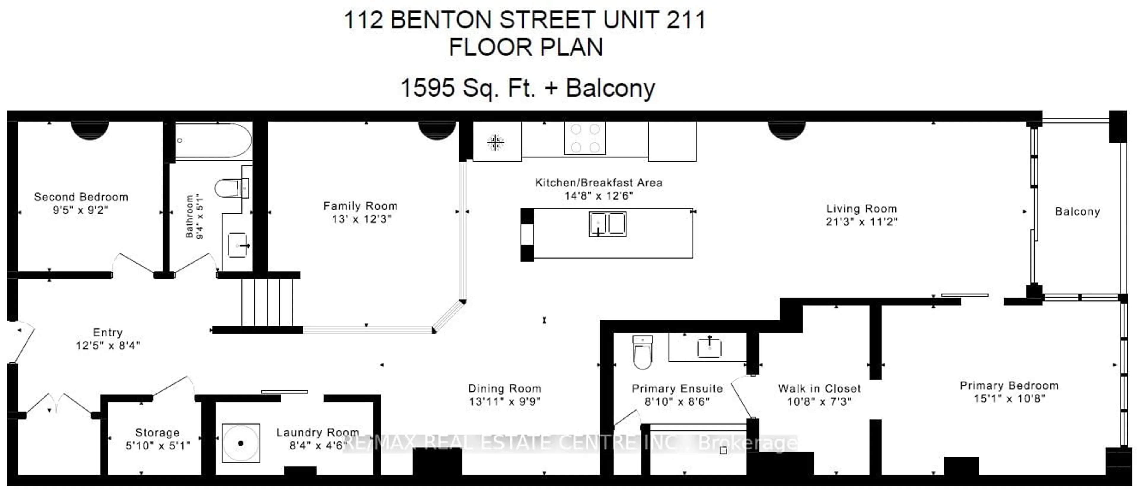Floor plan for 112 Benton St #211, Kitchener Ontario N2G 3H6