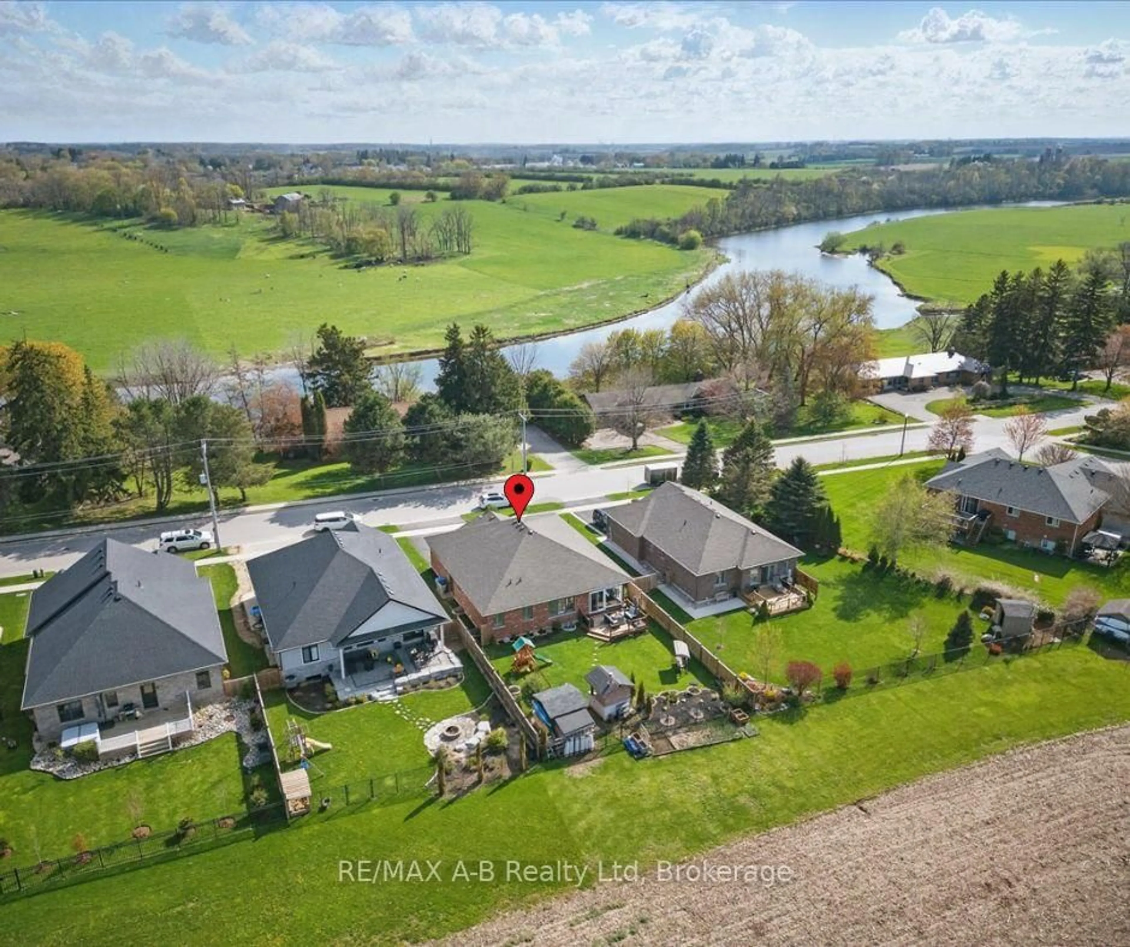 A pic from outside/outdoor area/front of a property/back of a property/a pic from drone, water/lake/river/ocean view for 423 Emily St, St. Marys Ontario N4X 0B7