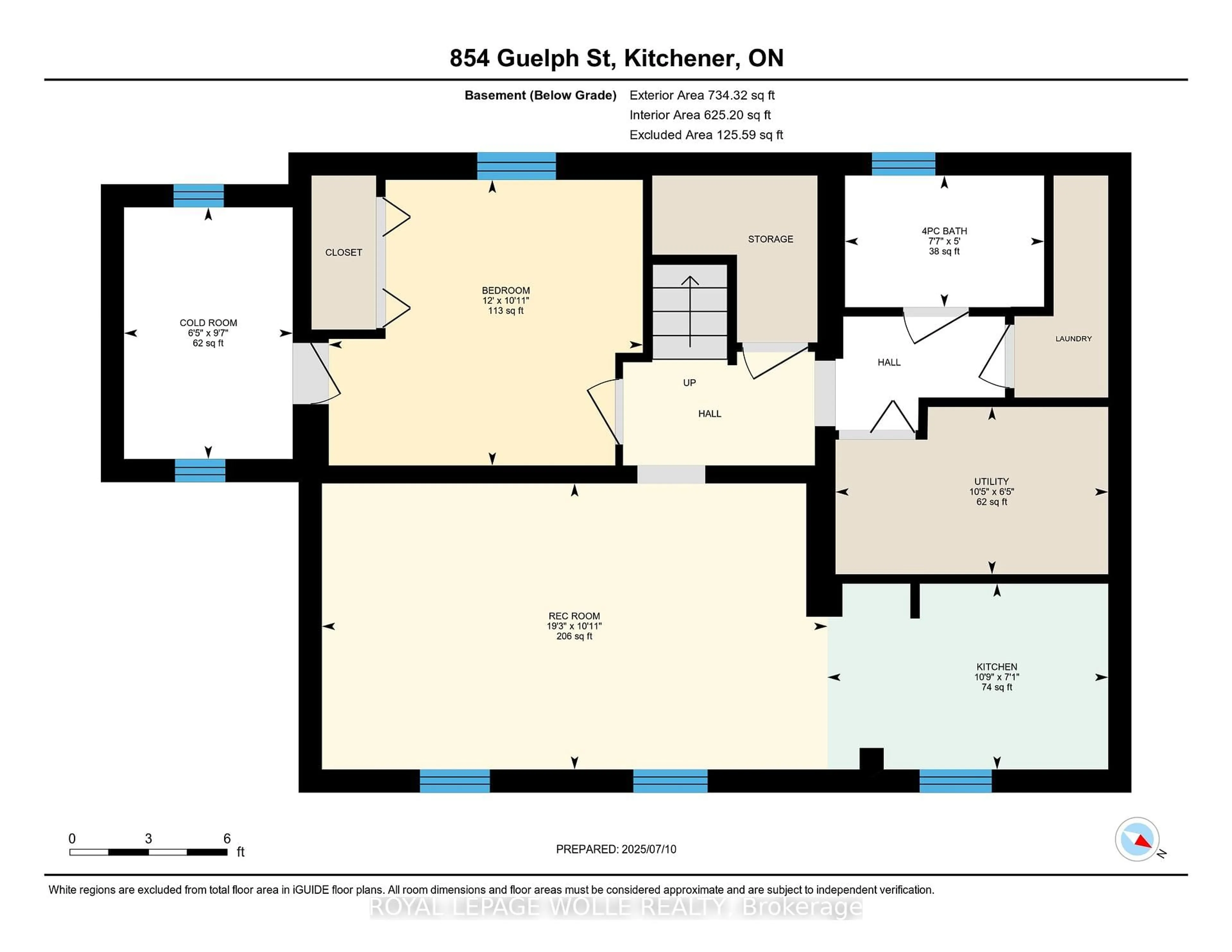 Floor plan for 854 Guelph St, Kitchener Ontario N2H 5Z5