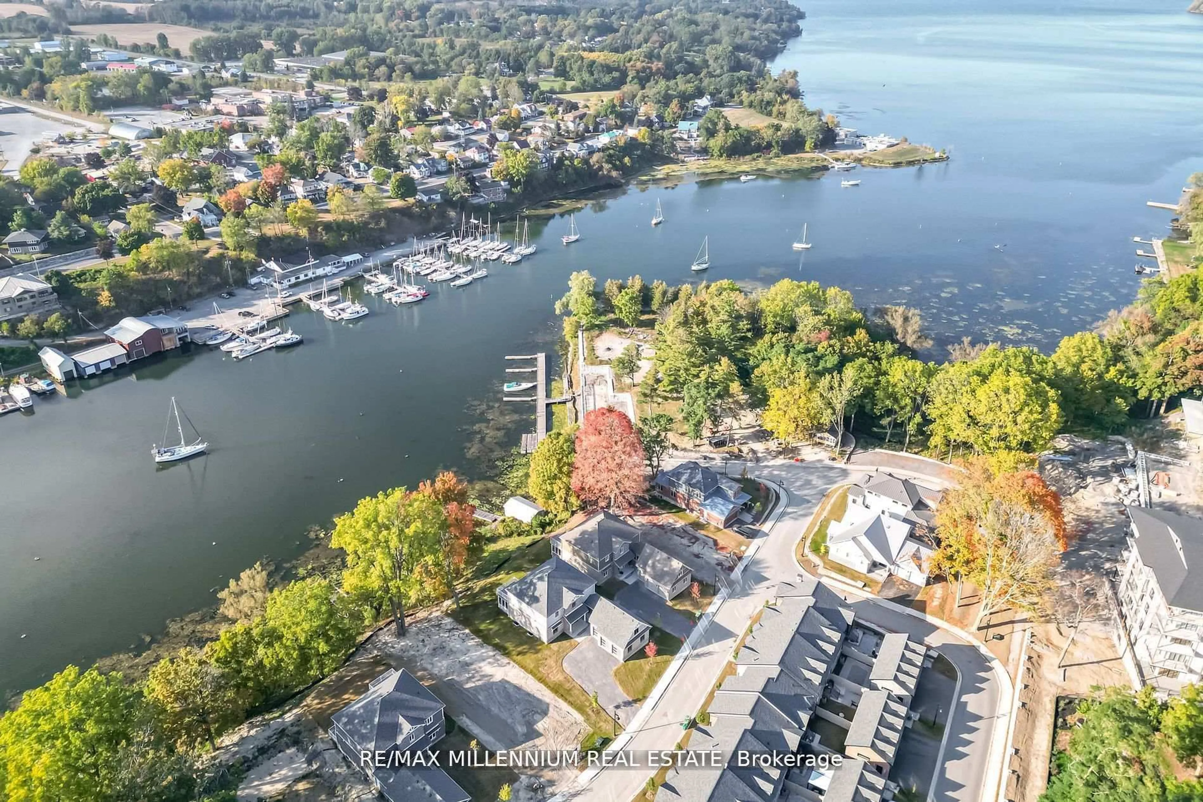 A pic from outside/outdoor area/front of a property/back of a property/a pic from drone, water/lake/river/ocean view for 115 Villeneuve Dr, Prince Edward County Ontario K0K 2T0