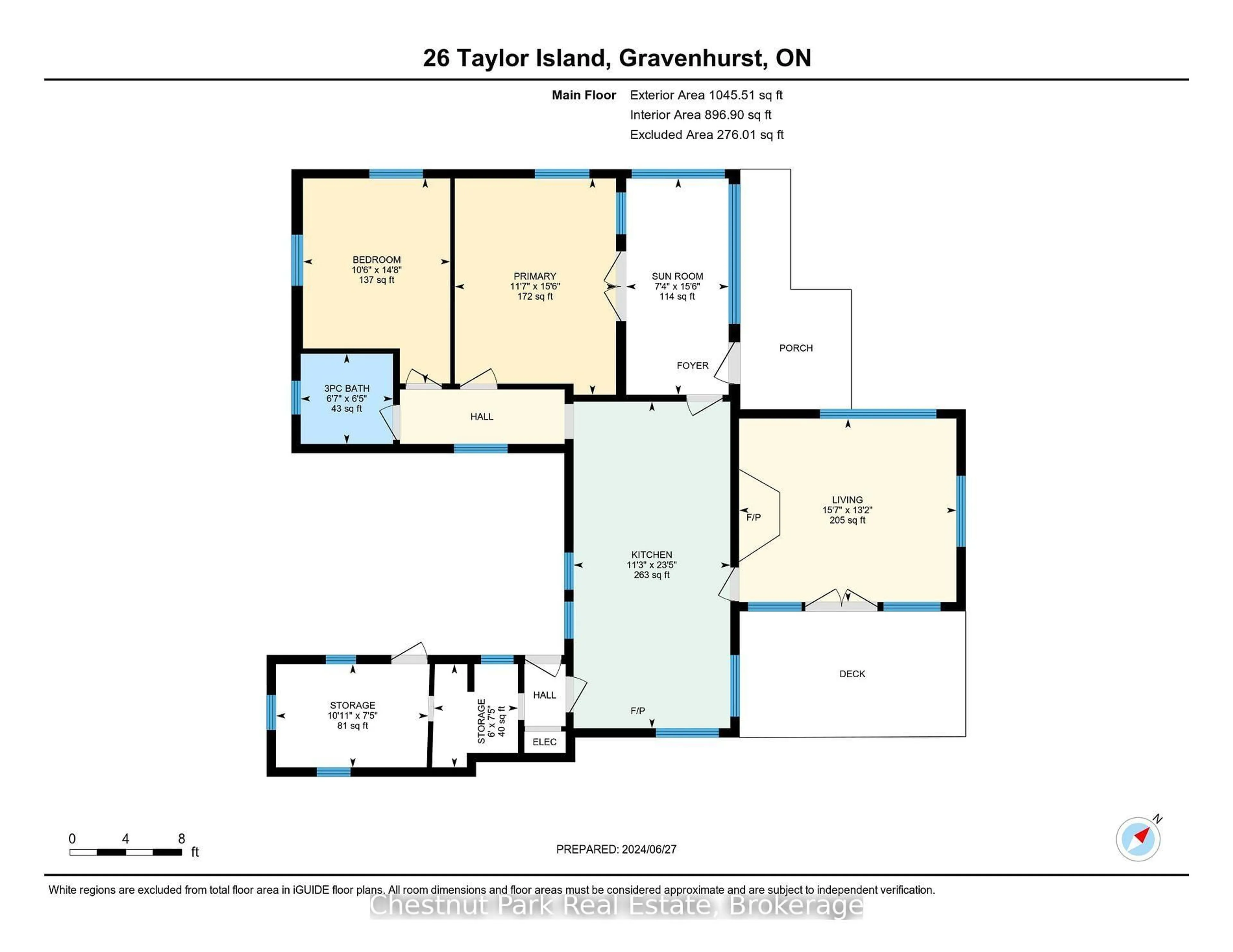 Floor plan for 26 Taylor Island 26LM, Gravenhurst Ontario P1P 1R2