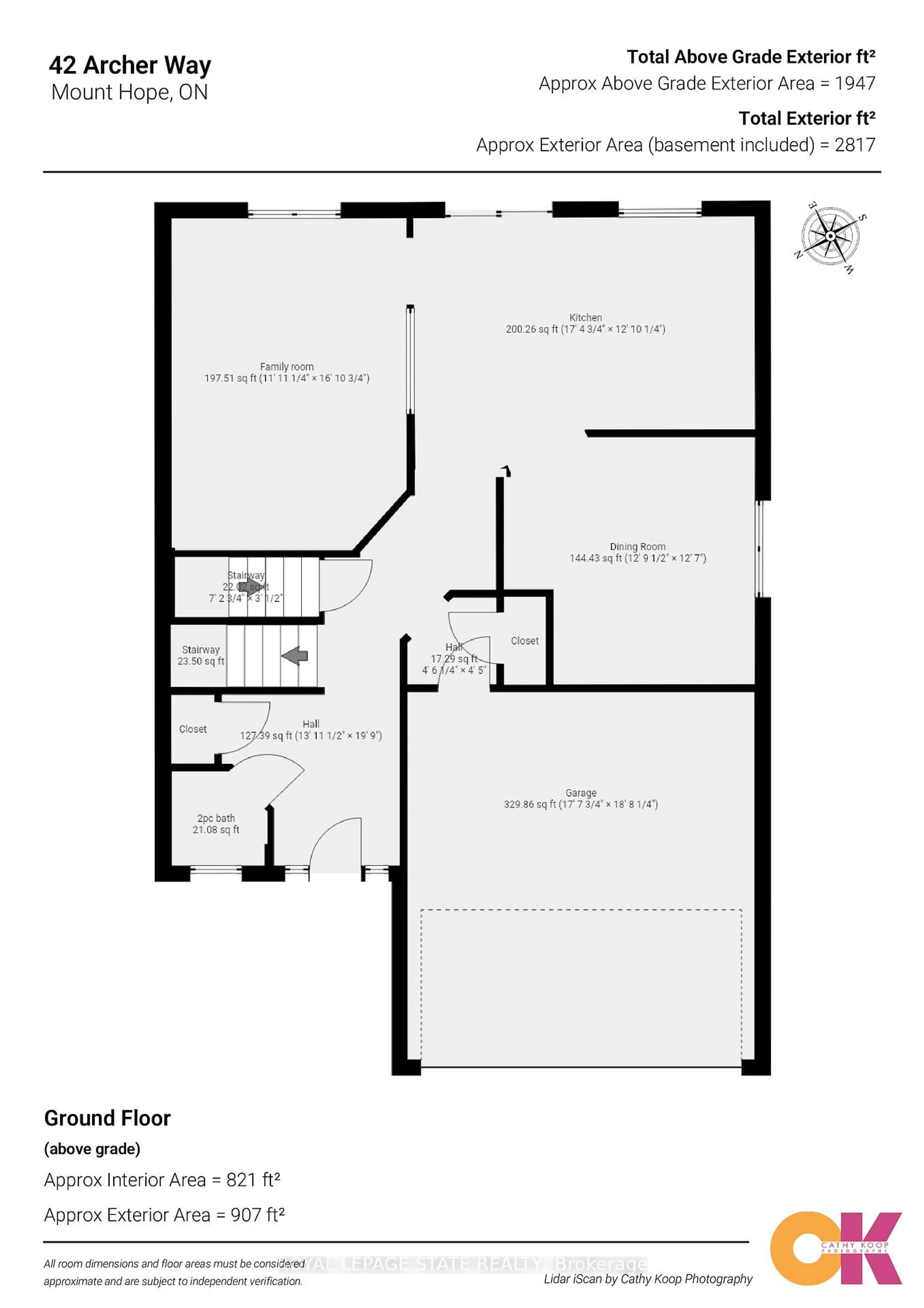 Floor plan for 42 Archer Way, Hamilton Ontario L0R 1W0