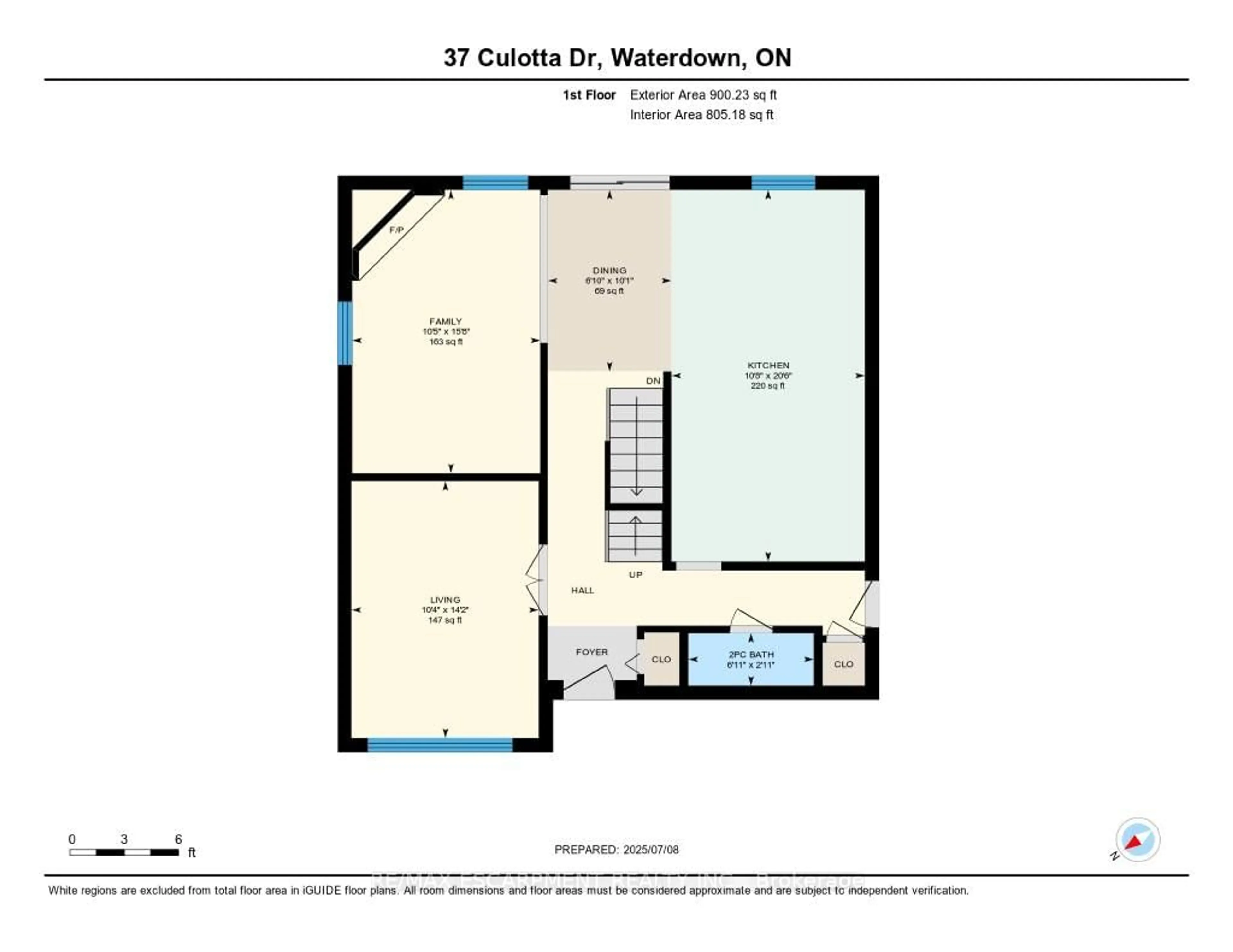 Floor plan for 37 Culotta Dr, Hamilton Ontario L8B 0G9