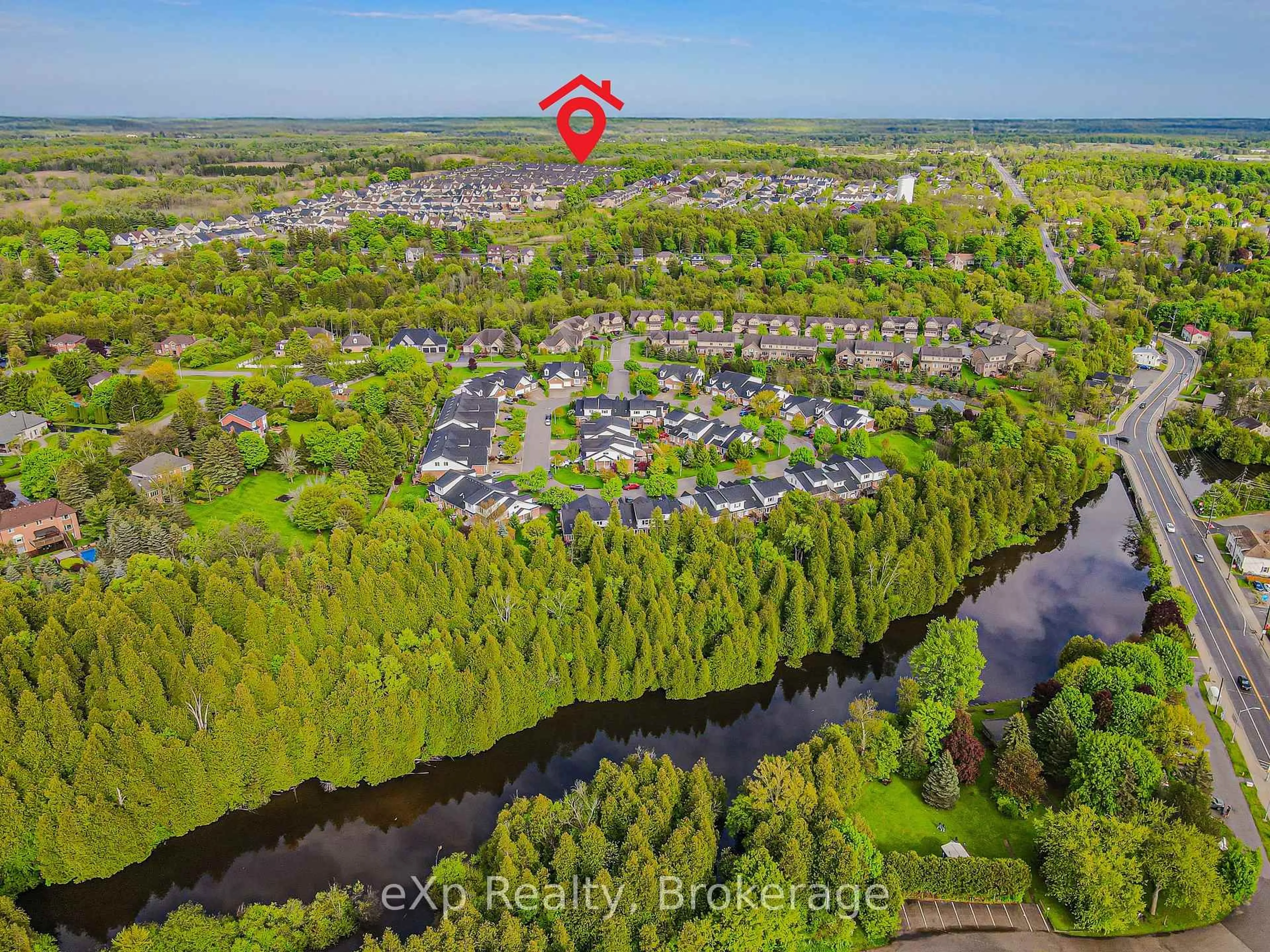 A pic from outside/outdoor area/front of a property/back of a property/a pic from drone, water/lake/river/ocean view for 50 Hickory Dr, Guelph/Eramosa Ontario N0B 2K0