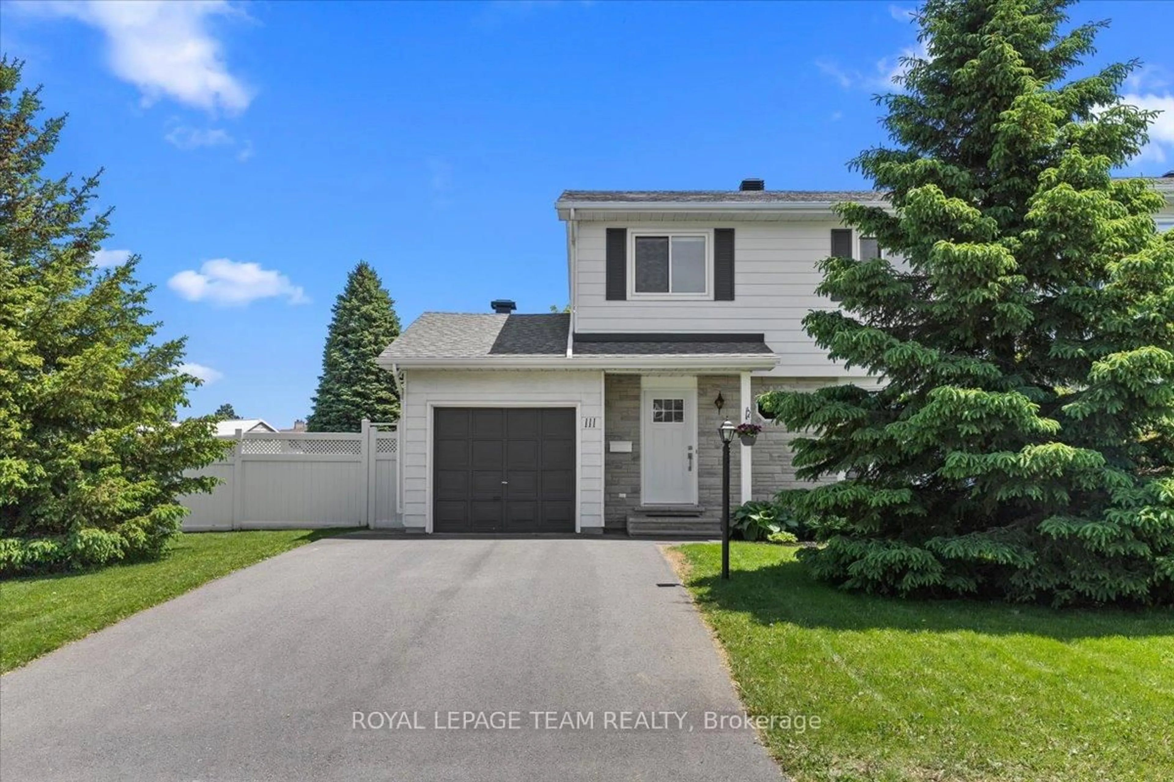 Home with vinyl exterior material, street for 111 Chartwell Ave, Ottawa Ontario K2G 4C6