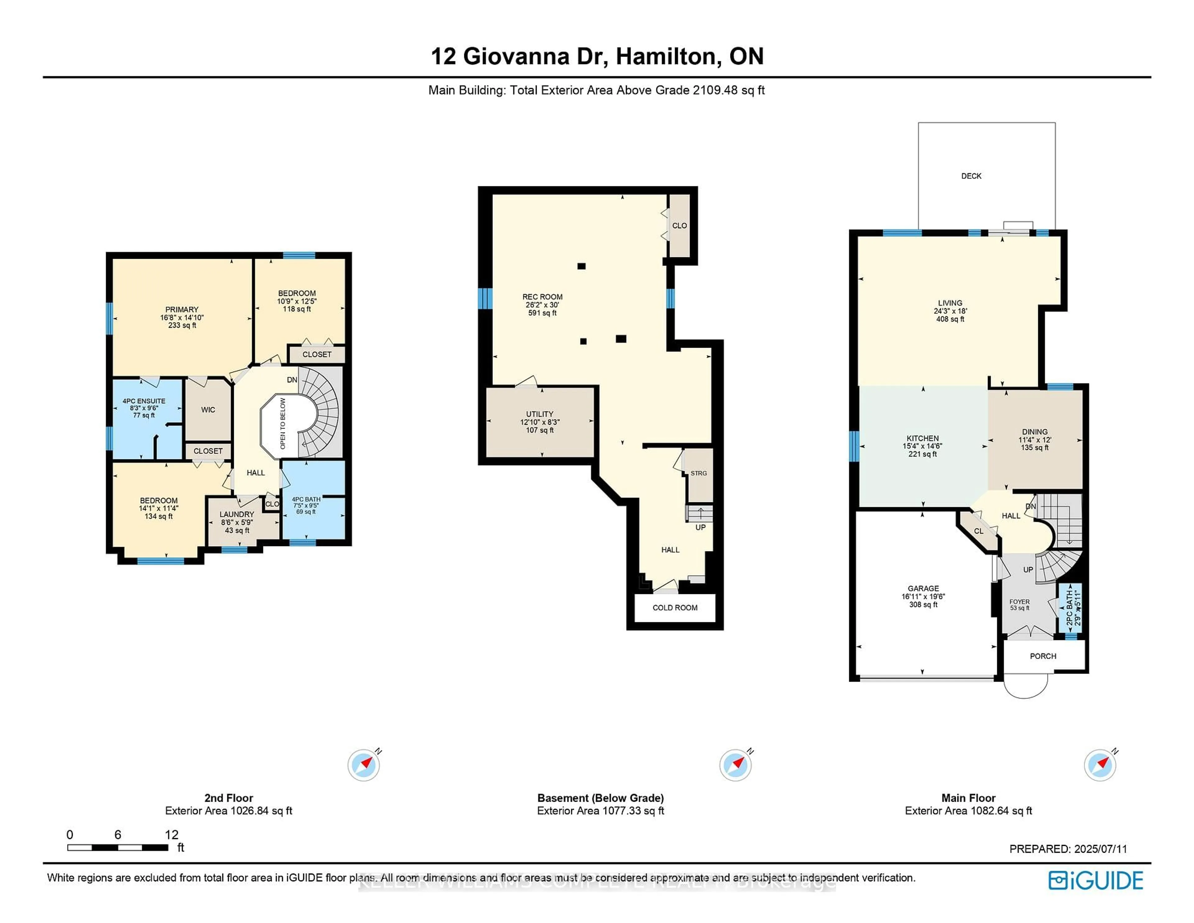 Floor plan for 12 Giovanna Dr, Hamilton Ontario L9B 2Y4